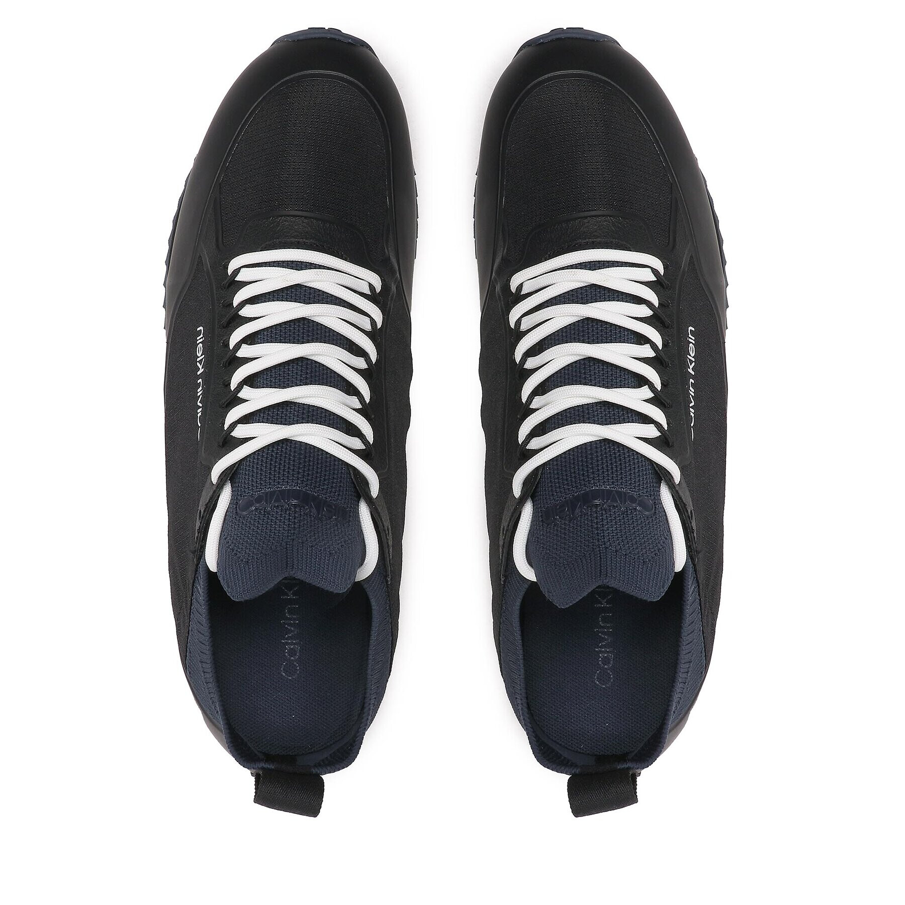 Calvin Klein Сникърси Low Top Lace Up Nylon HM0HM00921 Черен - Pepit.bg