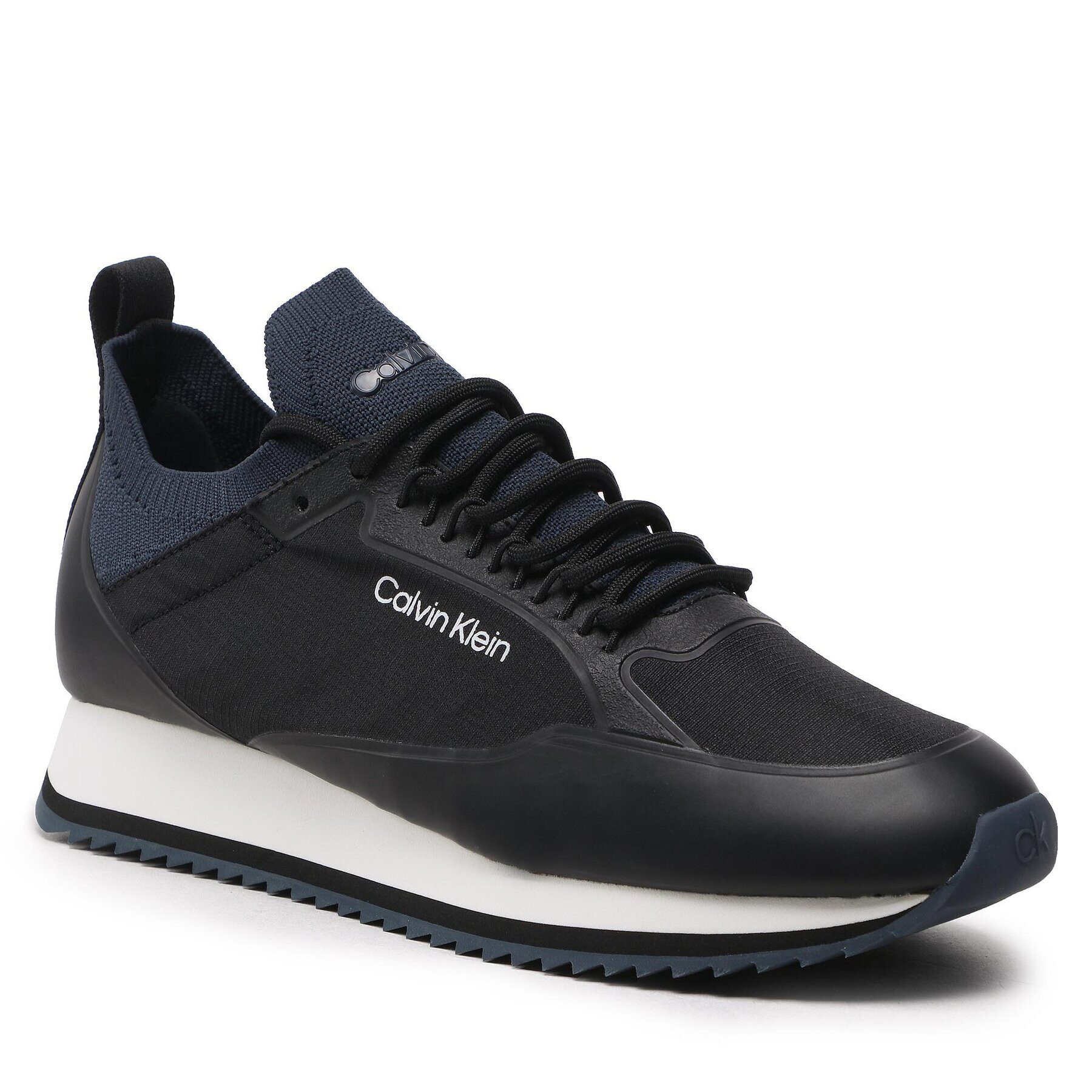 Calvin Klein Сникърси Low Top Lace Up Nylon HM0HM00921 Черен - Pepit.bg