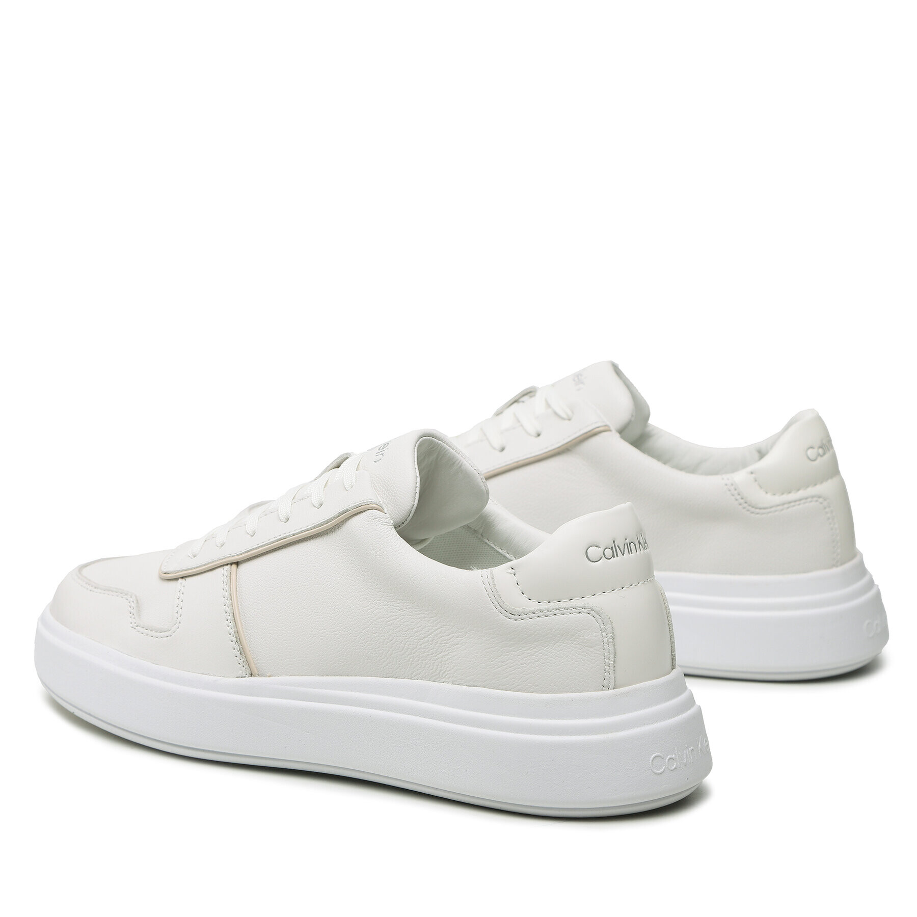 Calvin Klein Сникърси Low Top Lace Up Piping HM0HM00992 Бял - Pepit.bg