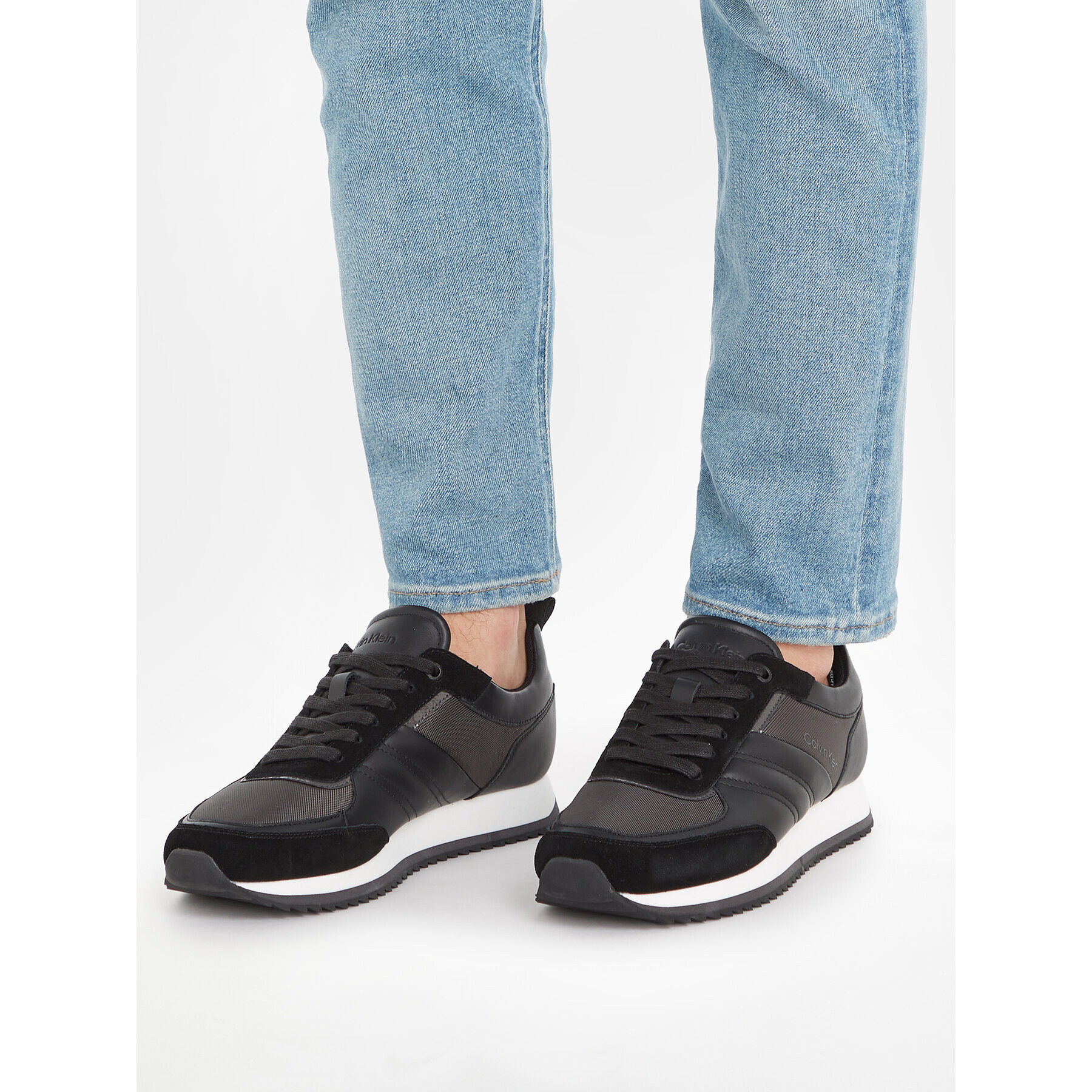 Calvin Klein Сникърси Low Top Lace Up Repr HM0HM01170 Черен - Pepit.bg