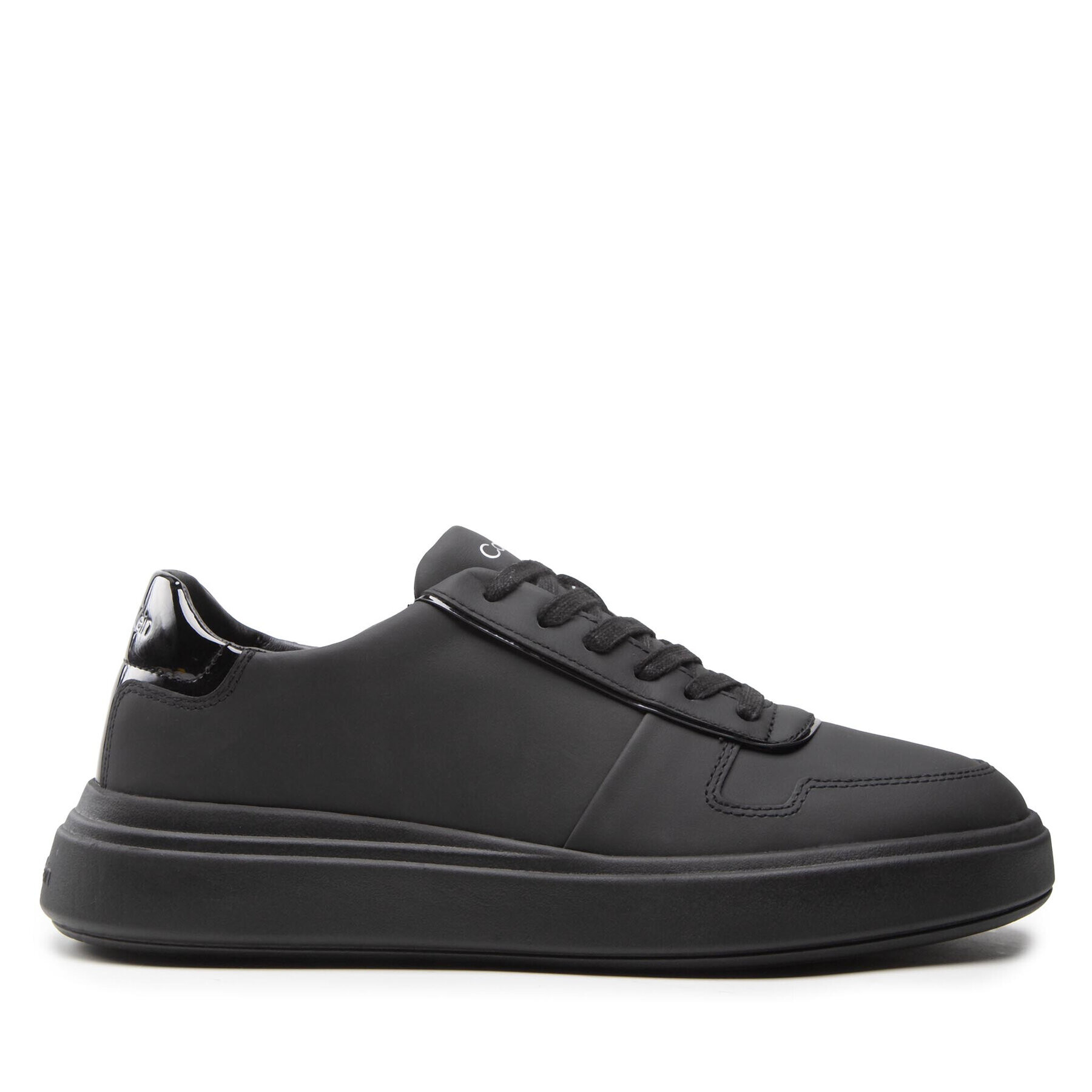 Calvin Klein Сникърси Low Top Lace Up Shine HM0HM00820 Черен - Pepit.bg