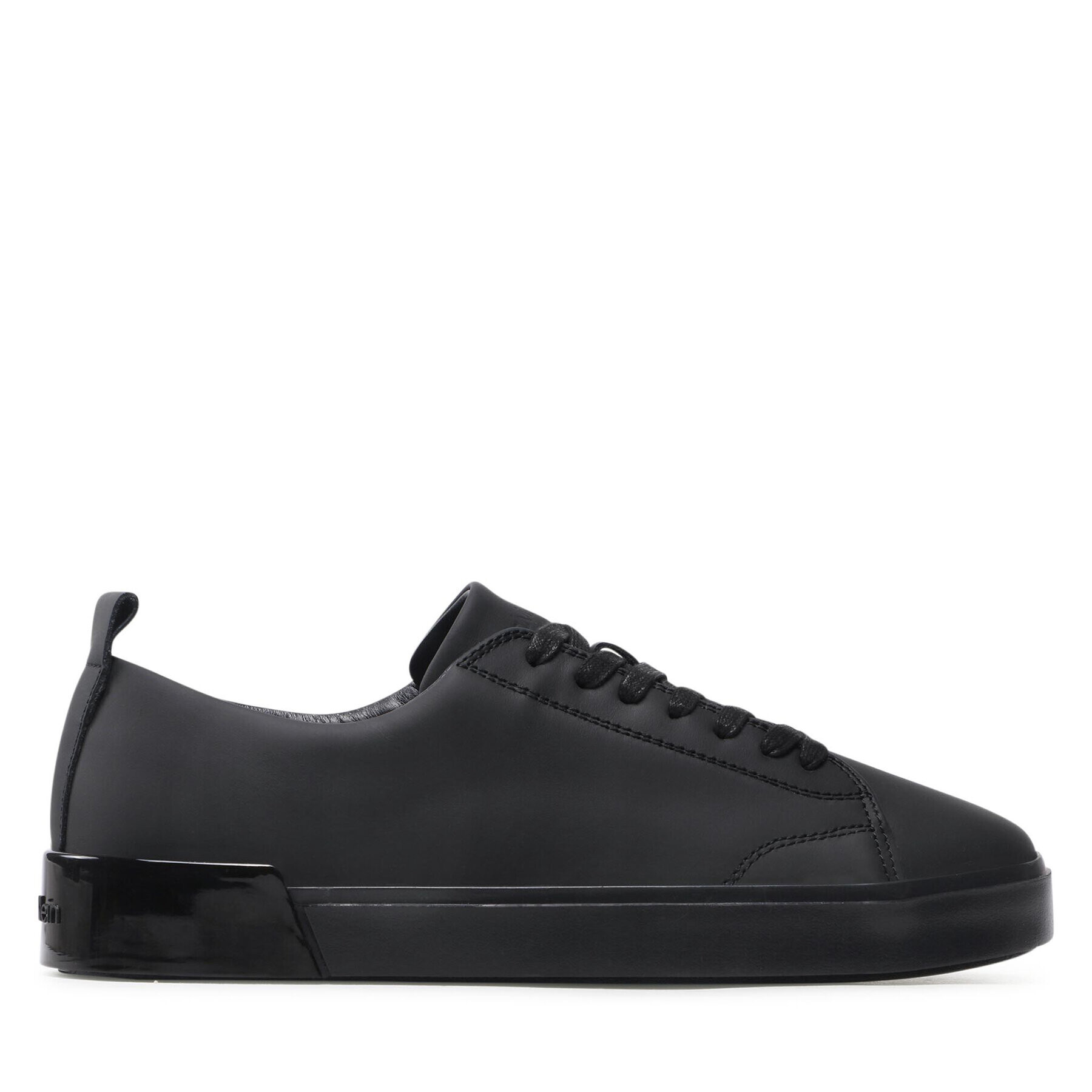 Calvin Klein Сникърси Low Top Lace Up Sm Lth HM0HM00677 Черен - Pepit.bg