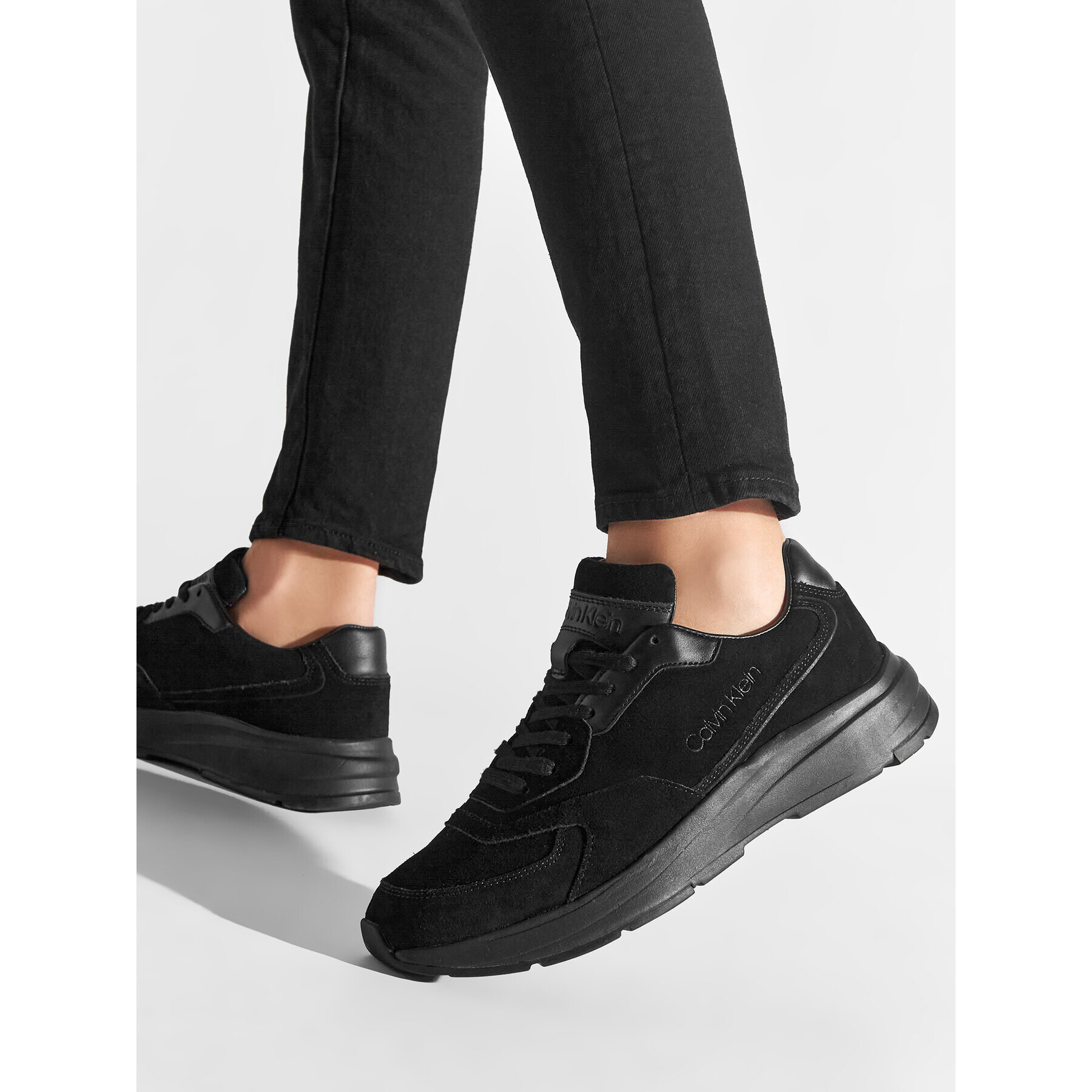 Calvin Klein Сникърси Low Top Lace Up Sue HM0HM00285 Черен - Pepit.bg