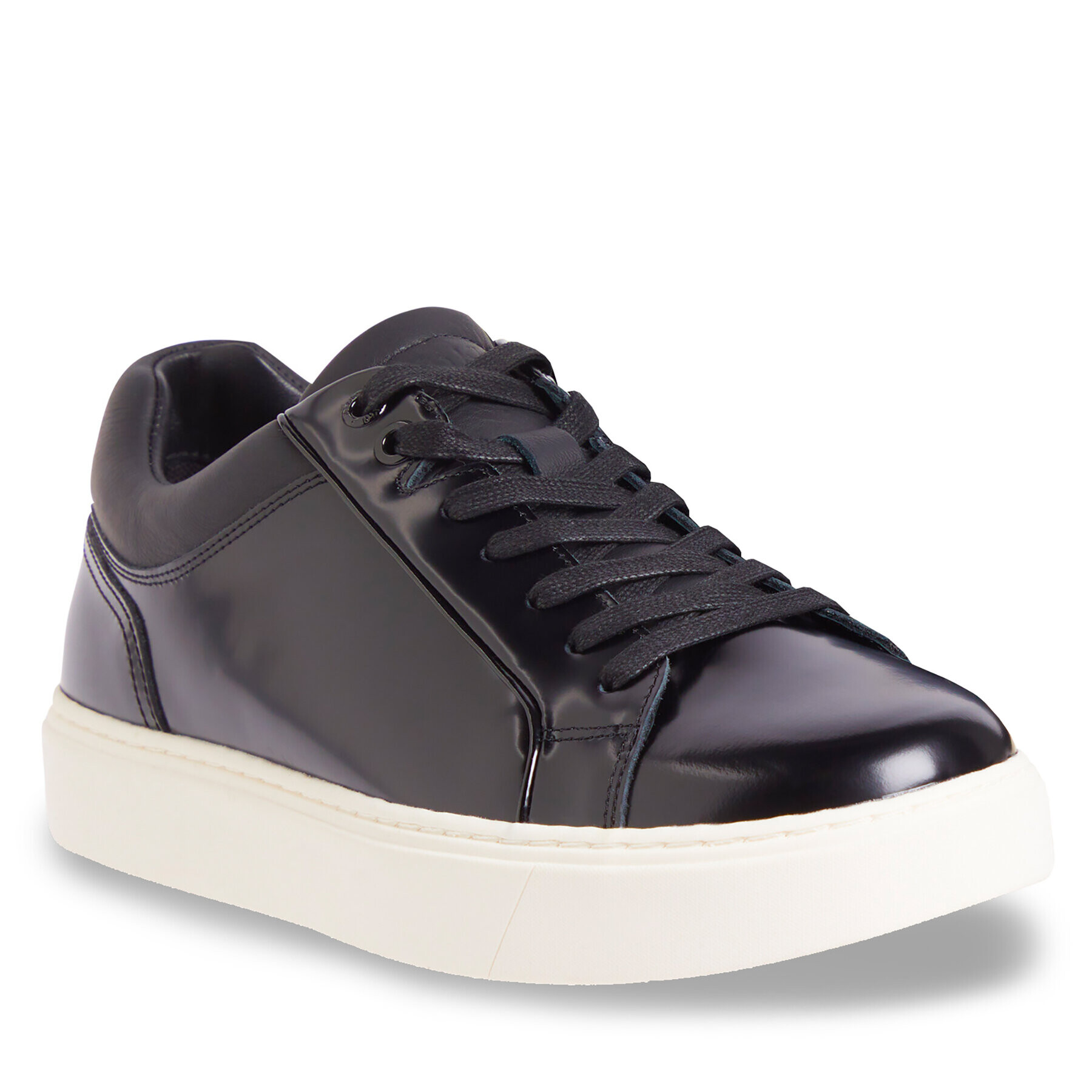 Calvin Klein Сникърси Low Top Lace Up Tux HM0HM01162 Черен - Pepit.bg