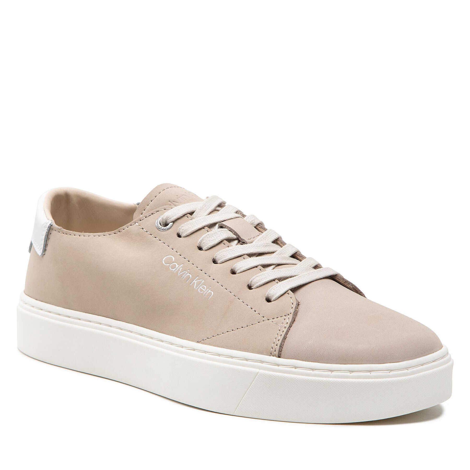 Calvin Klein Сникърси Low Top Lace Up Unlined Nb HM0HM00848 Бежов - Pepit.bg