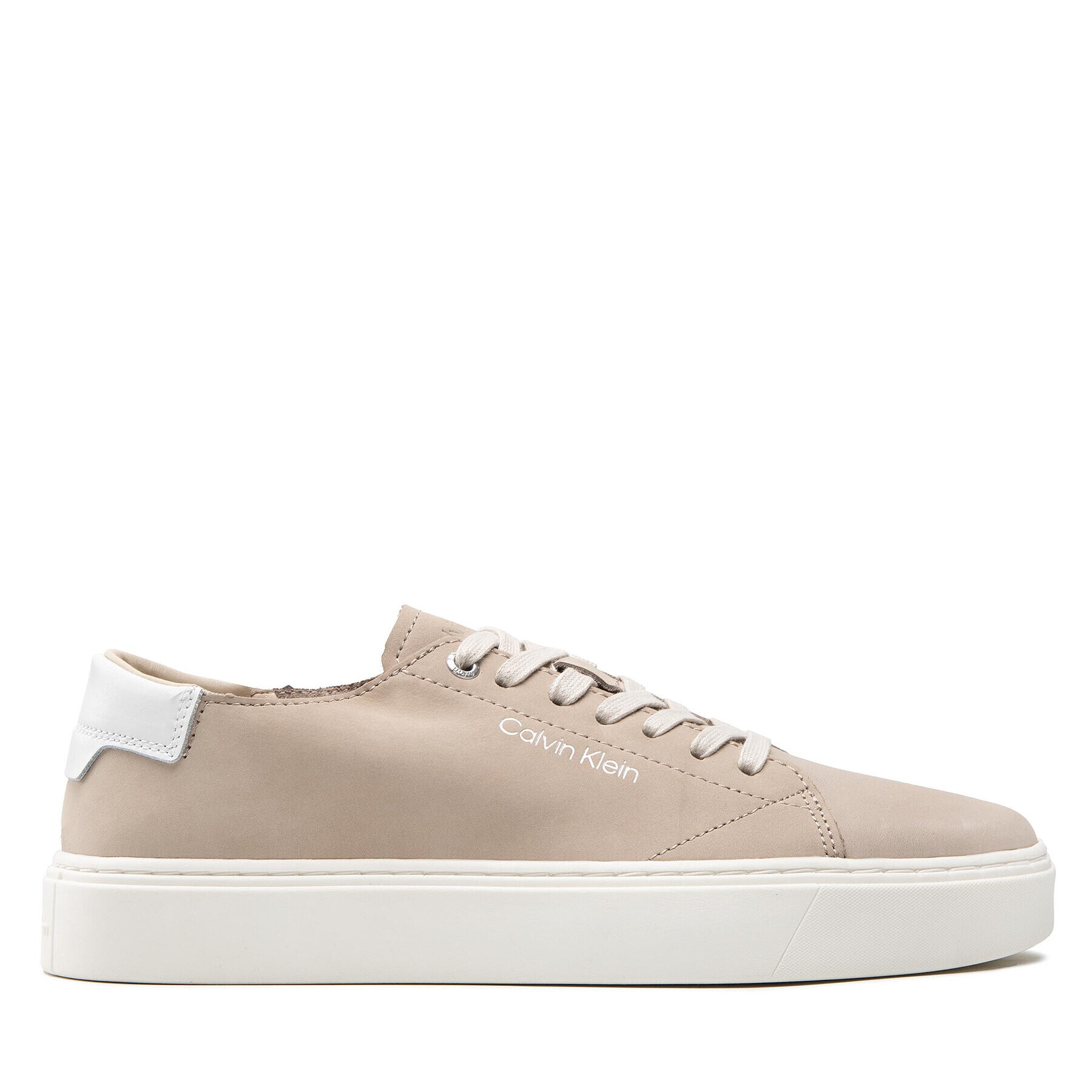 Calvin Klein Сникърси Low Top Lace Up Unlined Nb HM0HM00848 Бежов - Pepit.bg