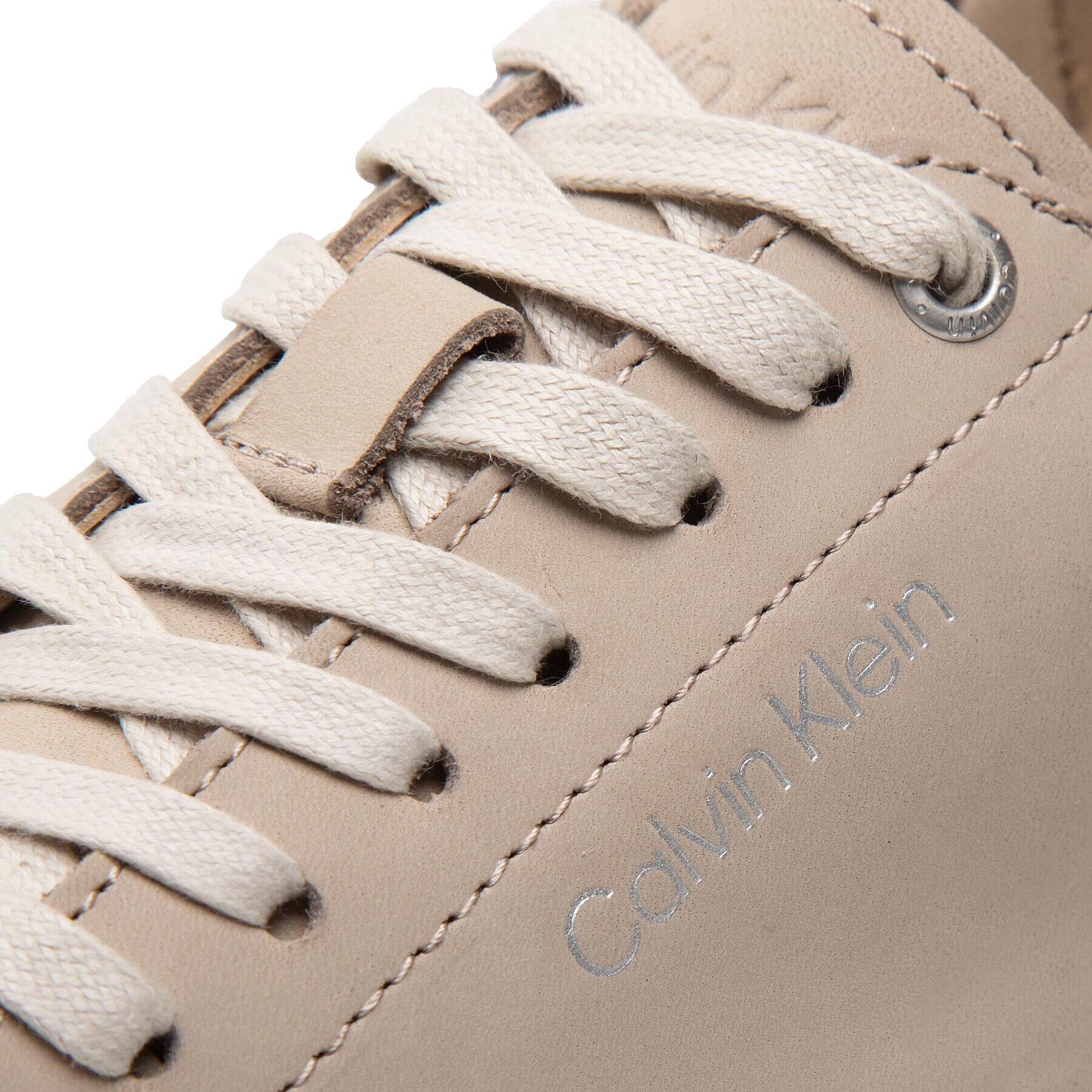 Calvin Klein Сникърси Low Top Lace Up Unlined Nb HM0HM00848 Бежов - Pepit.bg