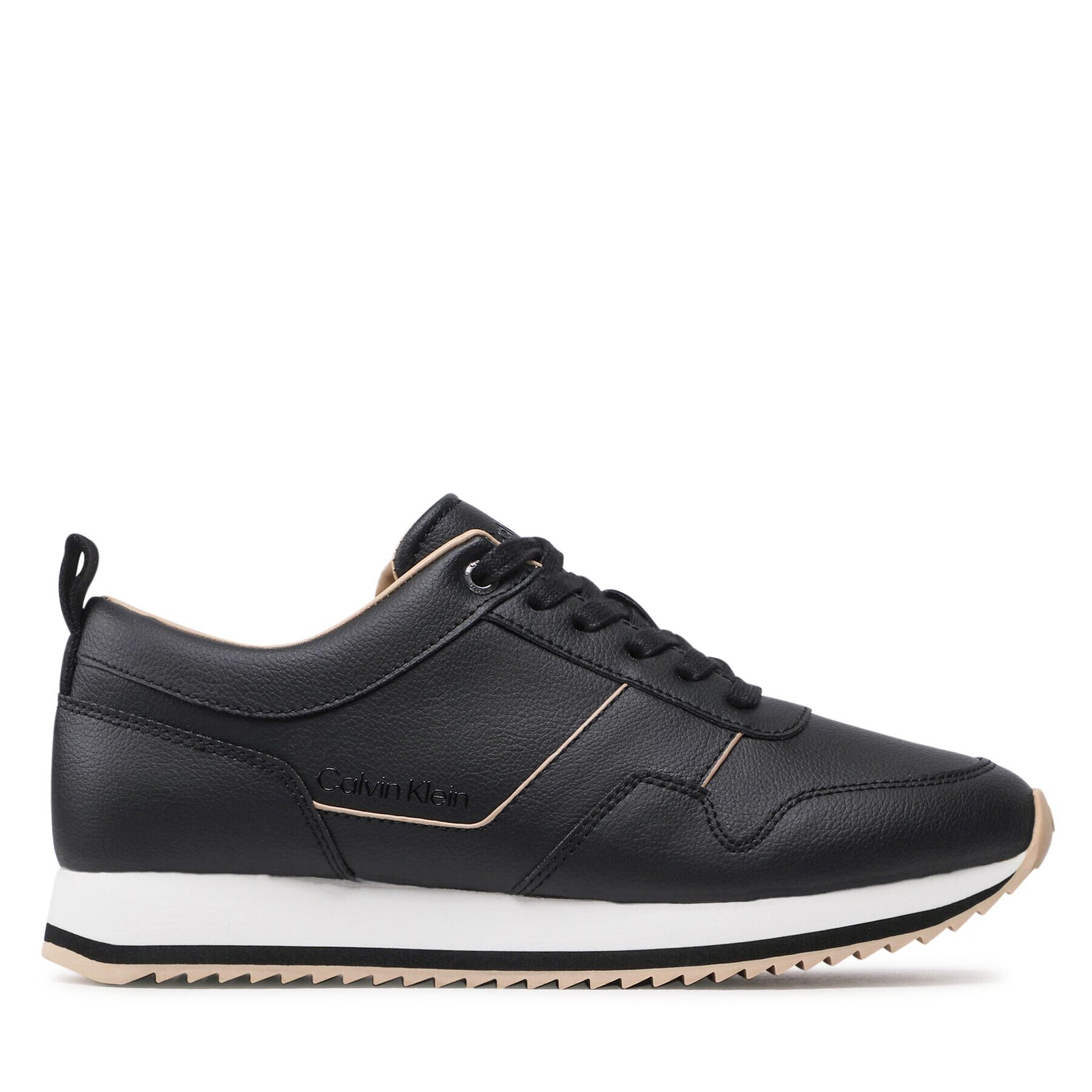 Calvin Klein Сникърси Low Top Lace Up Vegan HM0HM00832 Черен - Pepit.bg