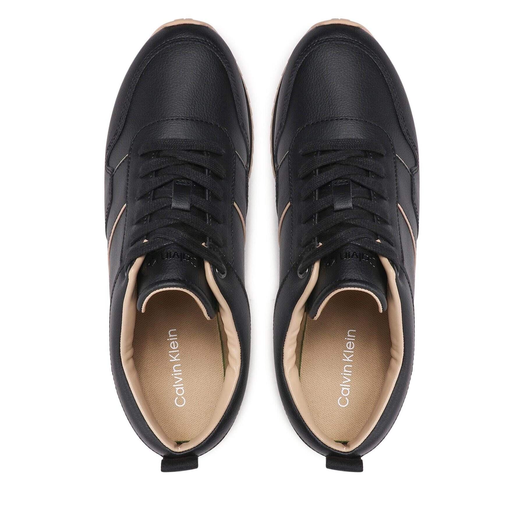 Calvin Klein Сникърси Low Top Lace Up Vegan HM0HM00832 Черен - Pepit.bg