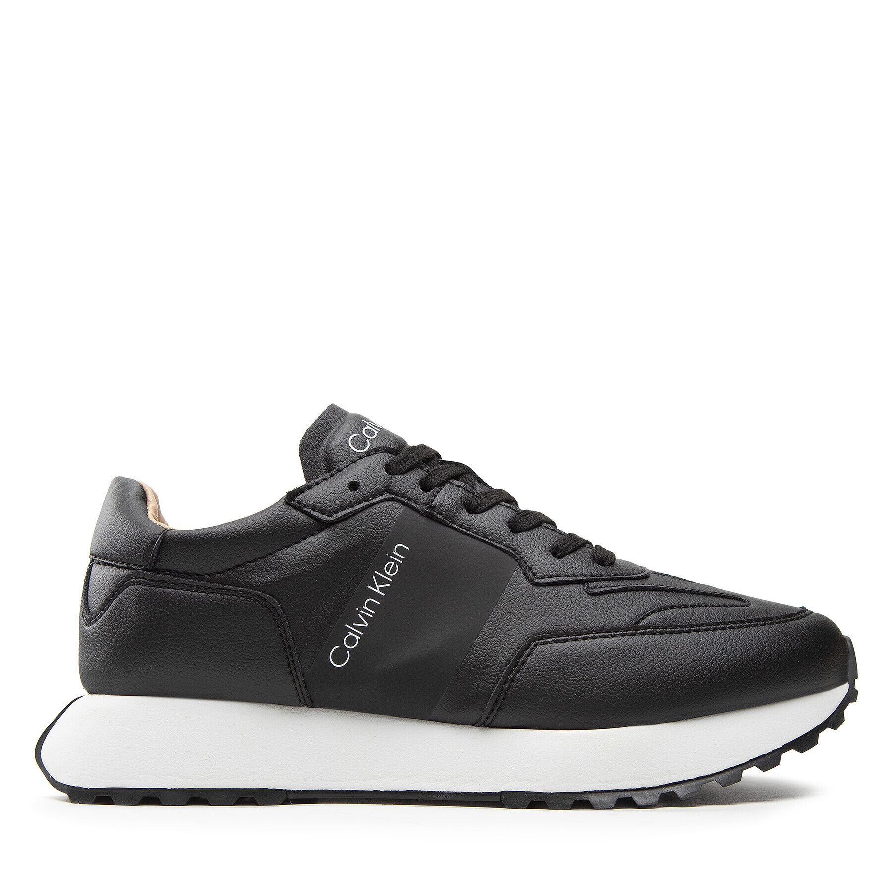 Calvin Klein Сникърси Low Top Lace Up Vegan Lth HM0HM00515 Черен - Pepit.bg