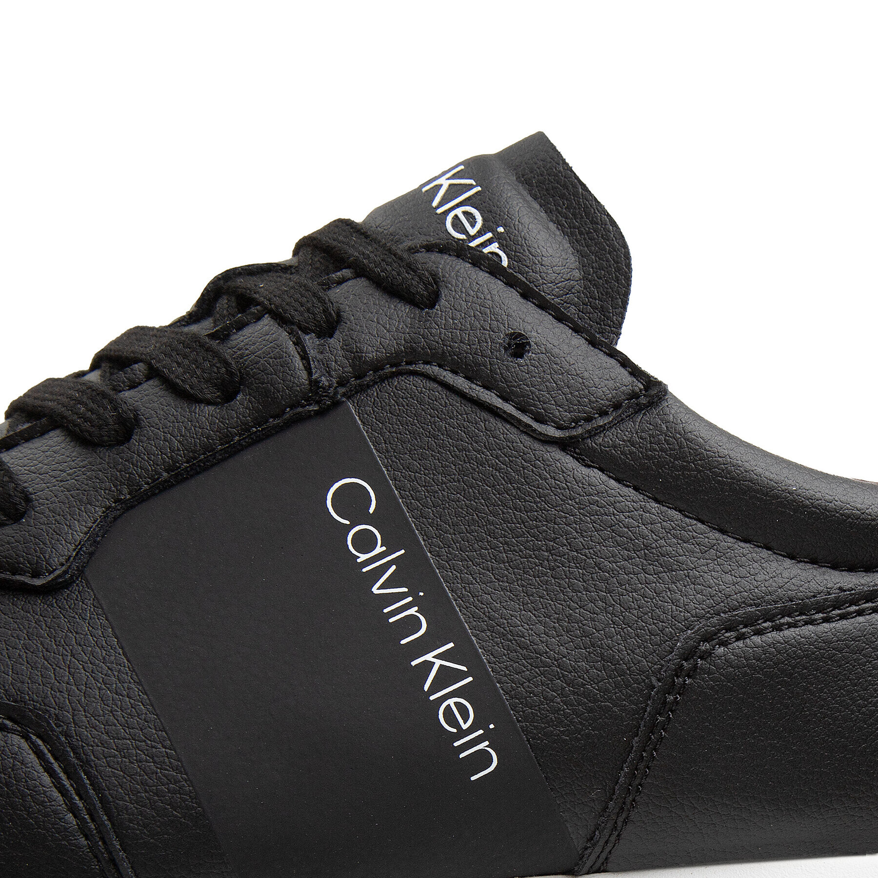 Calvin Klein Сникърси Low Top Lace Up Vegan Lth HM0HM00515 Черен - Pepit.bg