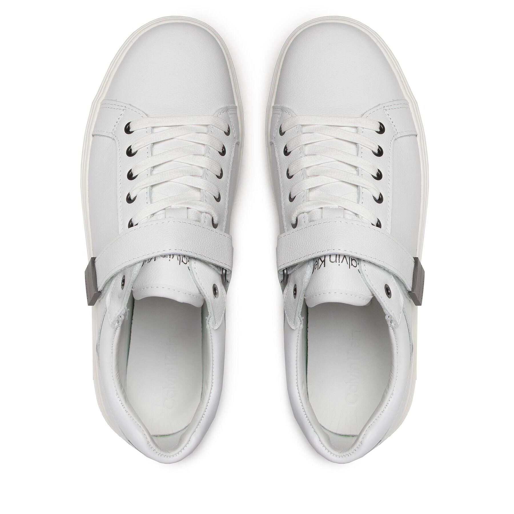 Calvin Klein Сникърси Low Top Lace Up W/Plaque HM0HM00919 Бял - Pepit.bg