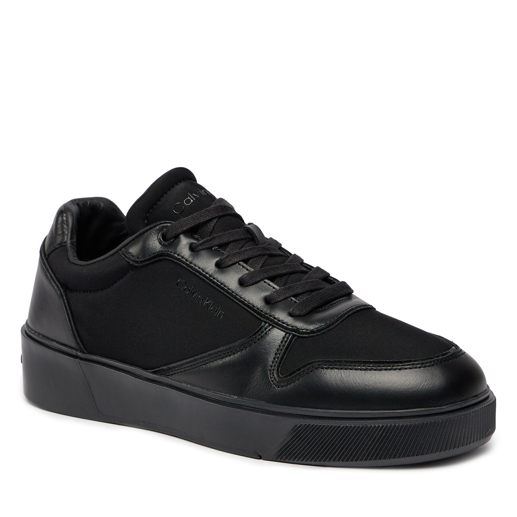 Calvin Klein Сникърси Low Top Lace Up W/ Stitch HM0HM01368 Черен - Pepit.bg