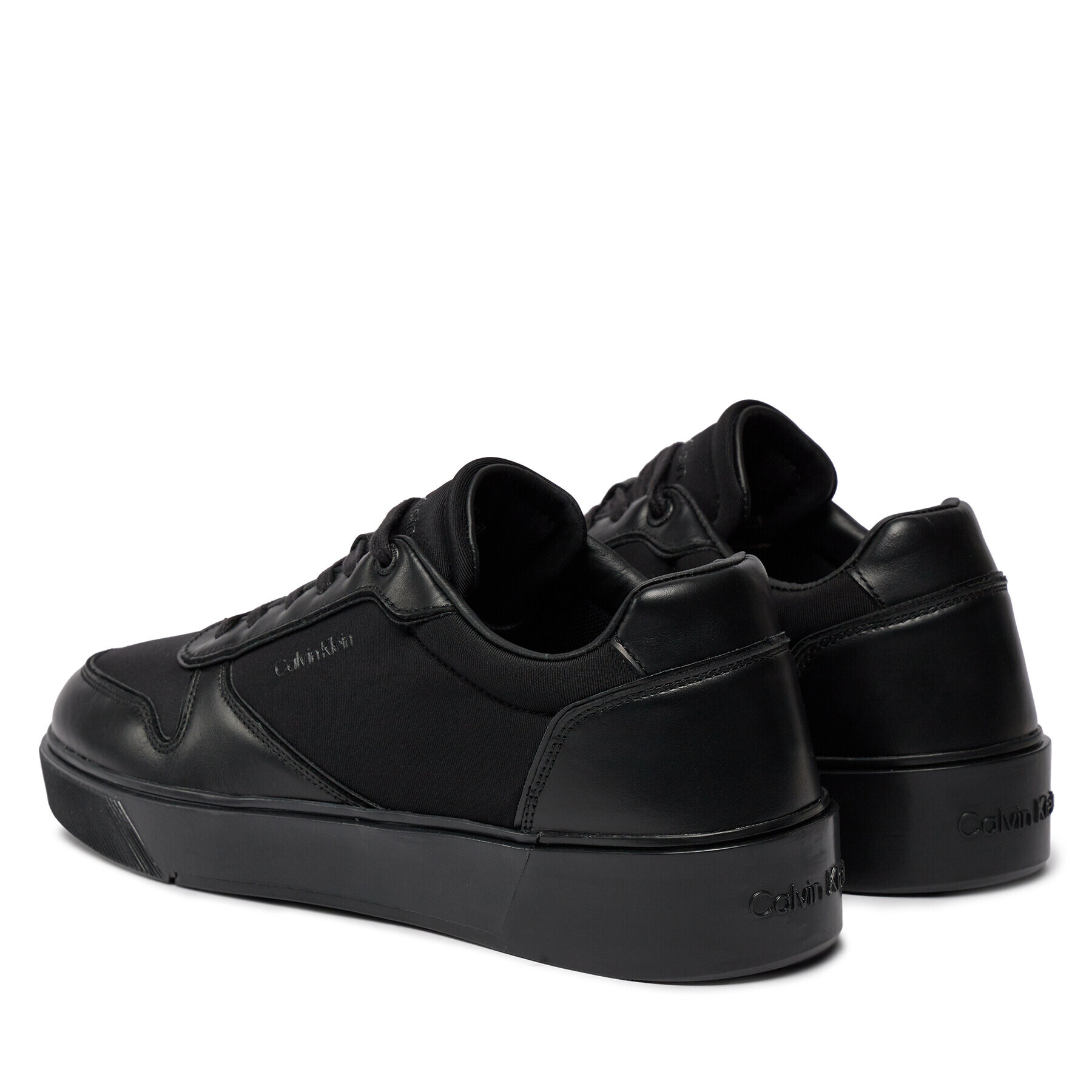 Calvin Klein Сникърси Low Top Lace Up W/ Stitch HM0HM01368 Черен - Pepit.bg