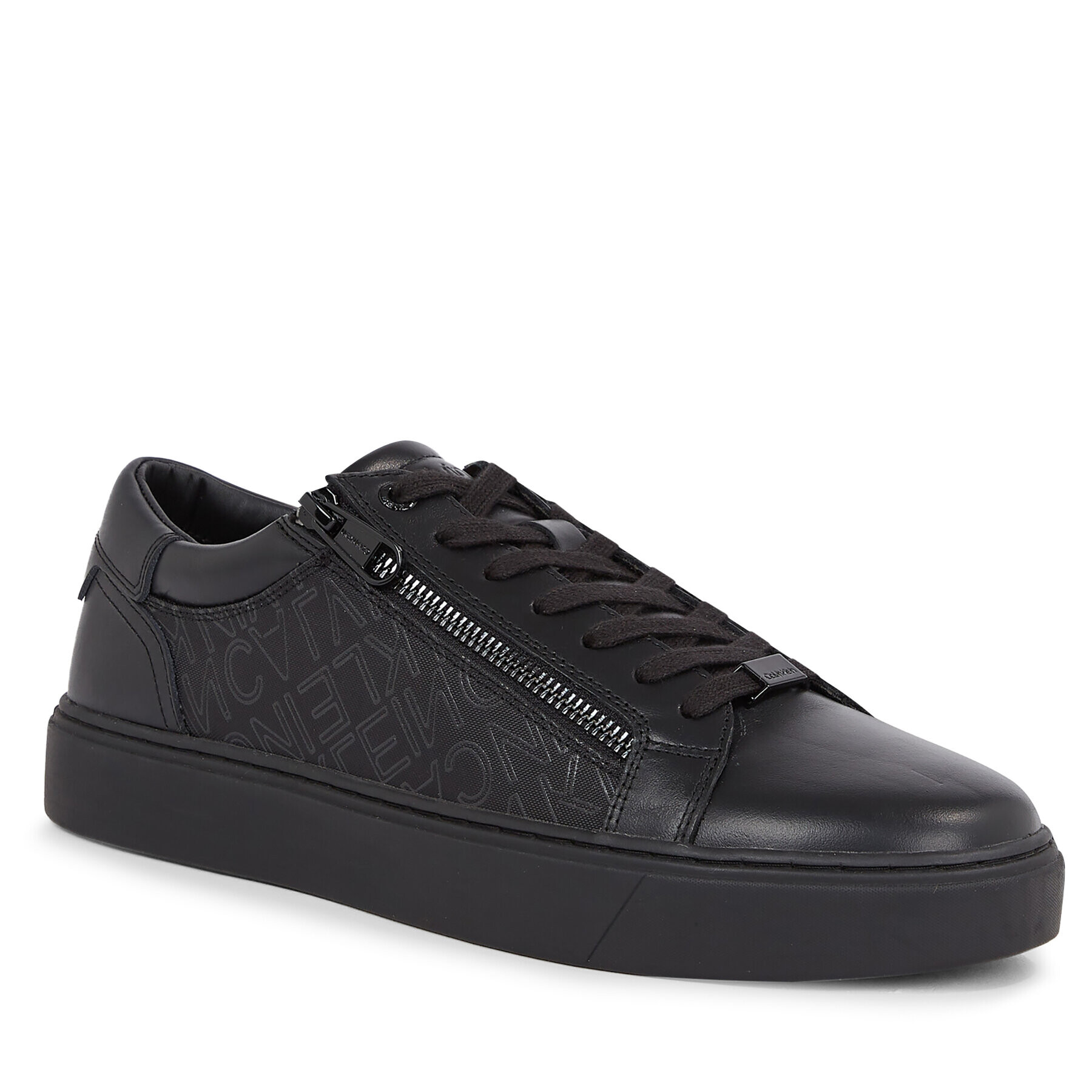 Calvin Klein Сникърси Low Top Lace Up W/Zip Mono HM0HM01059 Черен - Pepit.bg