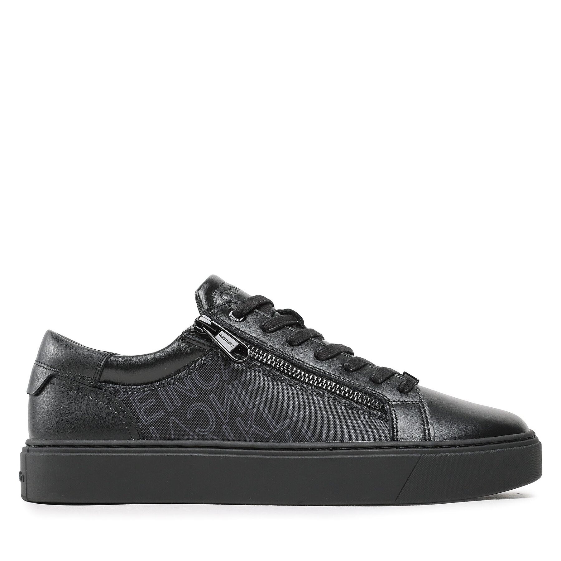 Calvin Klein Сникърси Low Top Lace Up W/Zip Mono HM0HM01059 Черен - Pepit.bg