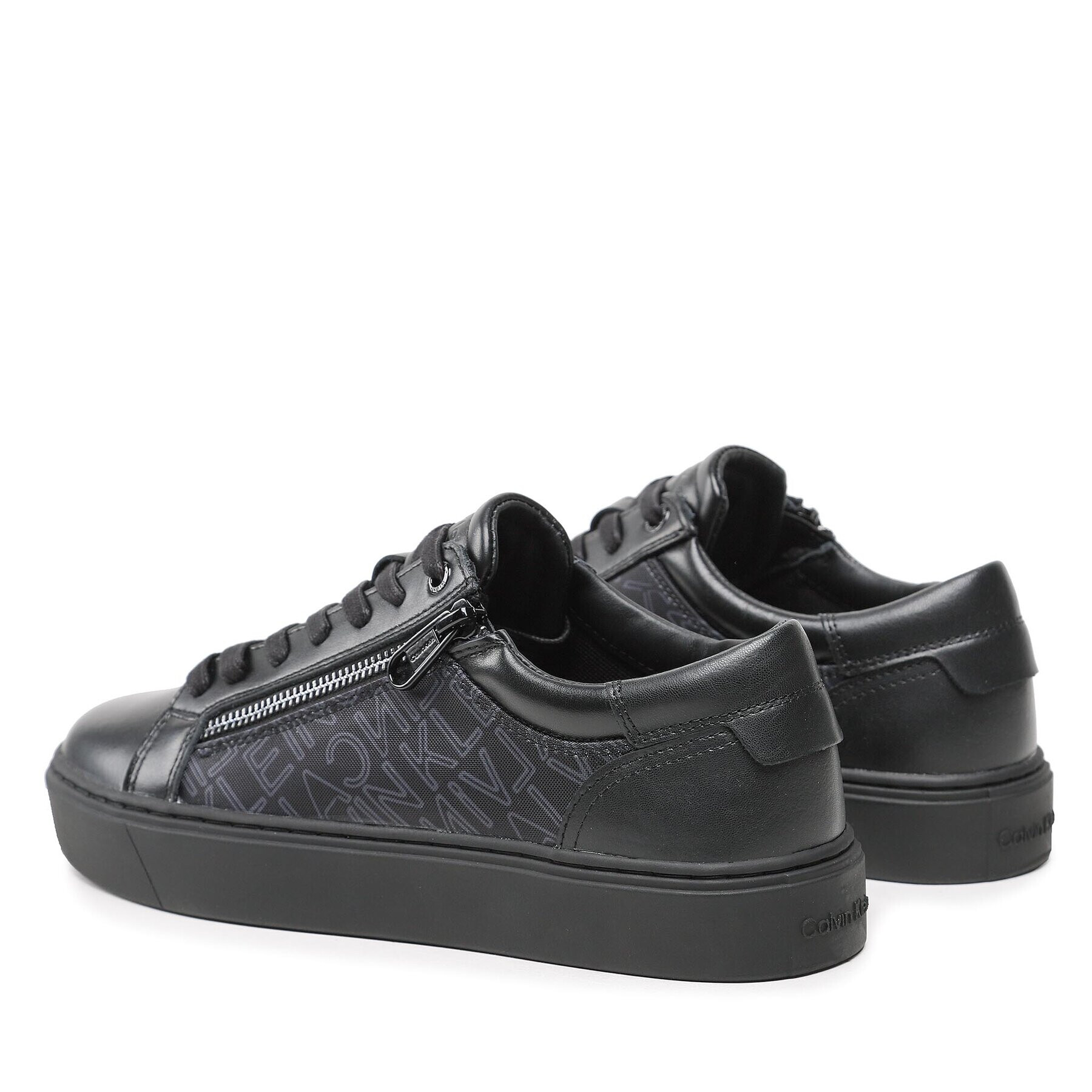 Calvin Klein Сникърси Low Top Lace Up W/Zip Mono HM0HM01059 Черен - Pepit.bg