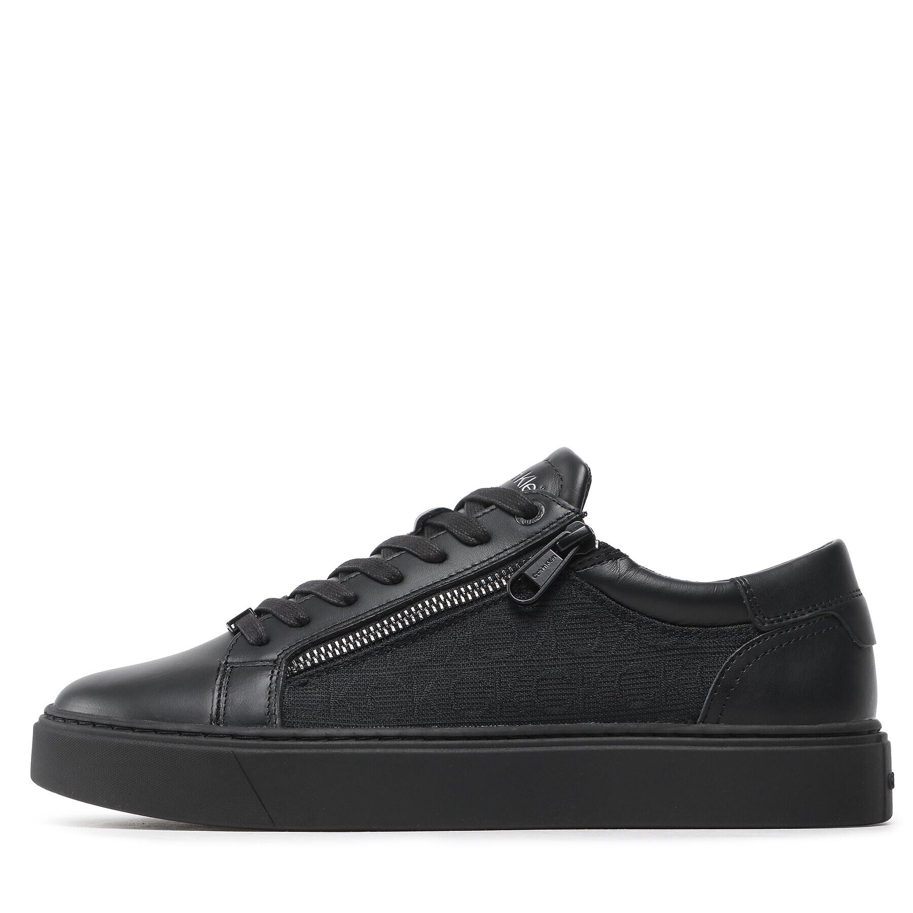 Calvin Klein Сникърси Low Top Lace Up W/Zip Mono Jq HM0HM01013 Черен - Pepit.bg