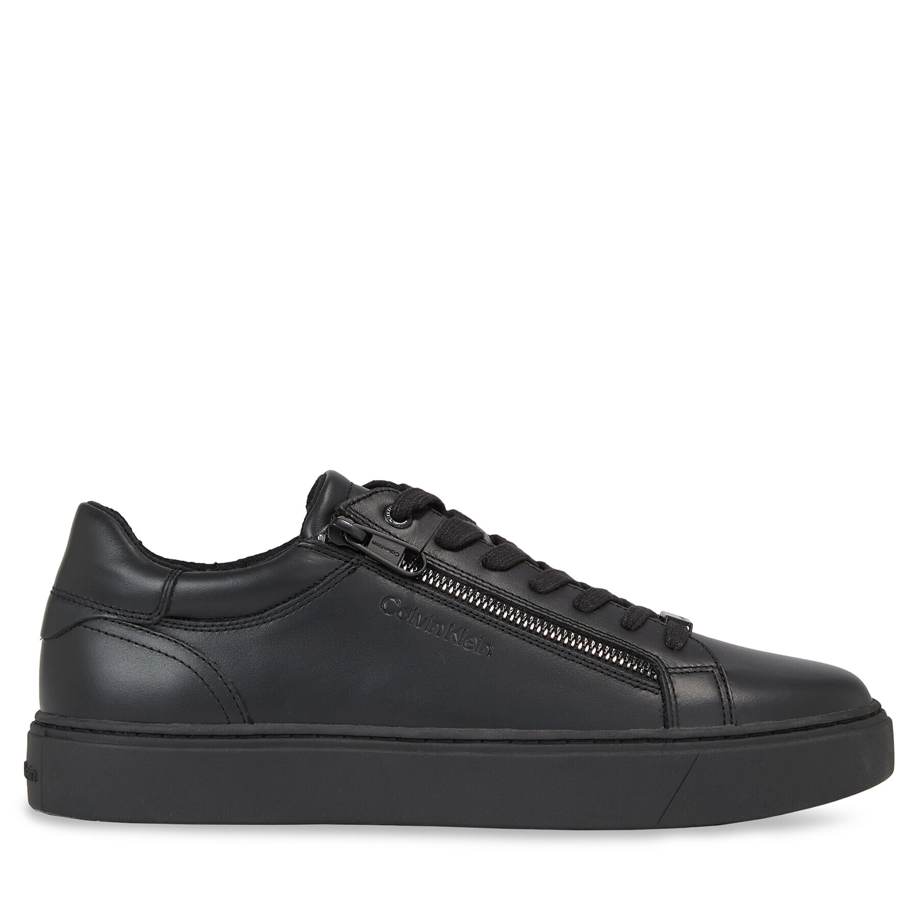Calvin Klein Сникърси Low Top Lace Up W/Zip Rubb HM0HM01268 Черен - Pepit.bg