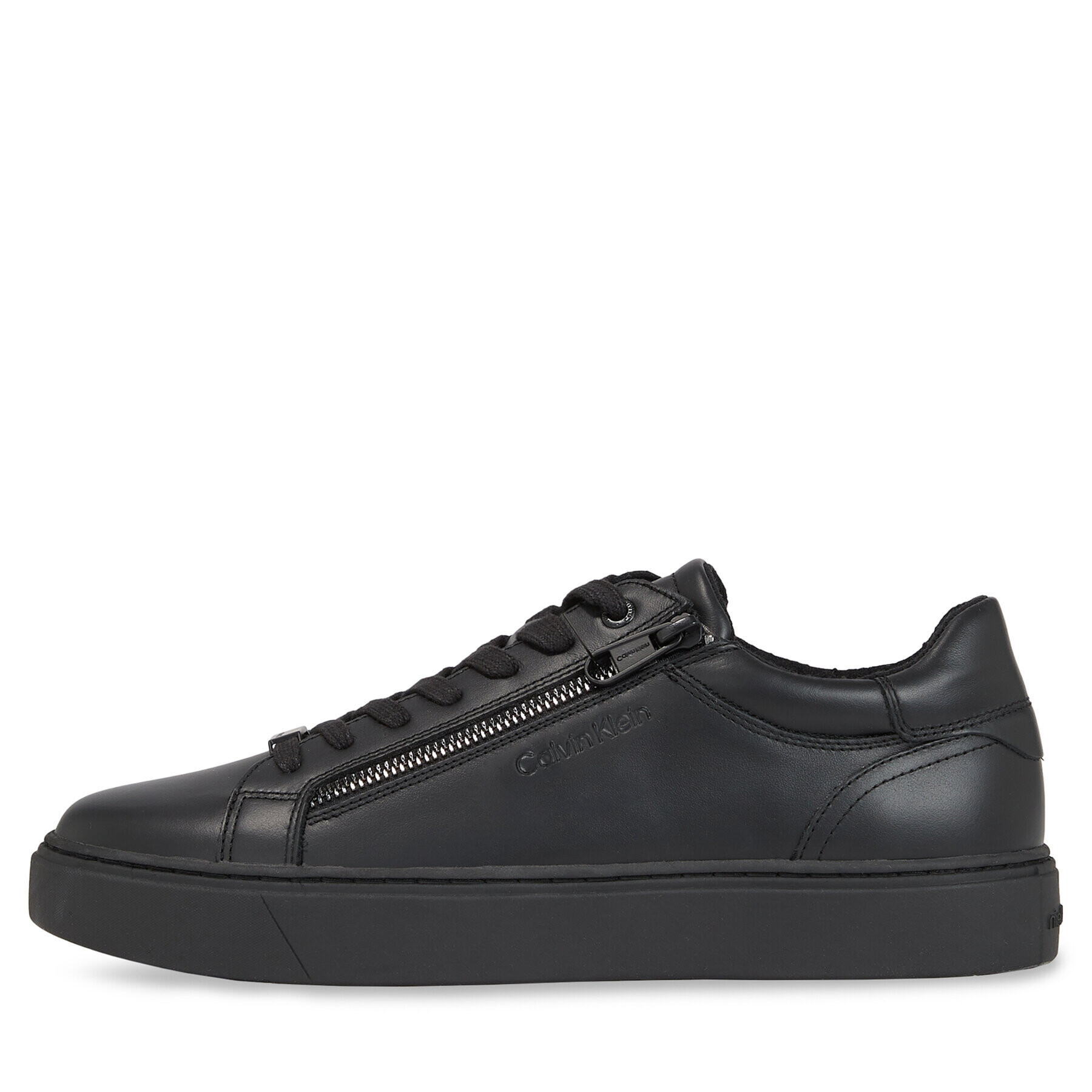 Calvin Klein Сникърси Low Top Lace Up W/Zip Rubb HM0HM01268 Черен - Pepit.bg