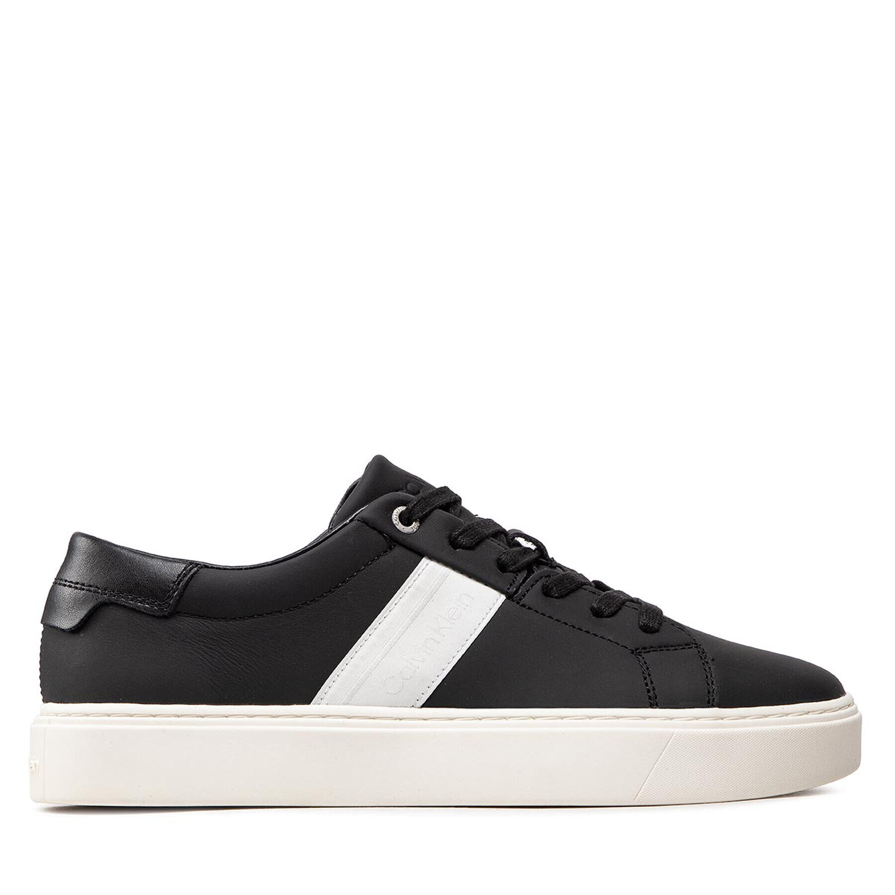 Calvin Klein Сникърси Low Top Lace Up Web HM0HM00621 Черен - Pepit.bg