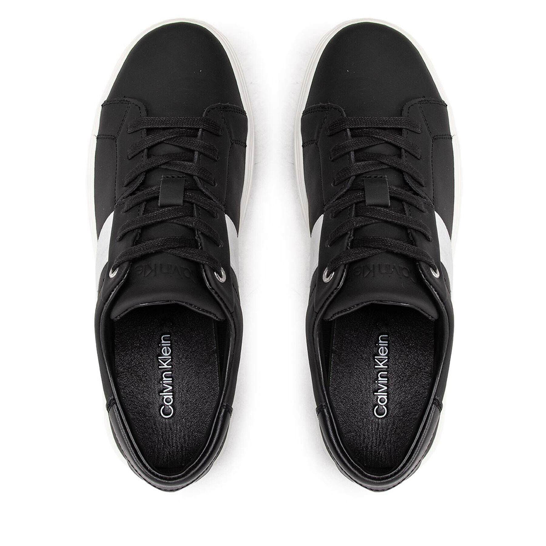 Calvin Klein Сникърси Low Top Lace Up Web HM0HM00621 Черен - Pepit.bg