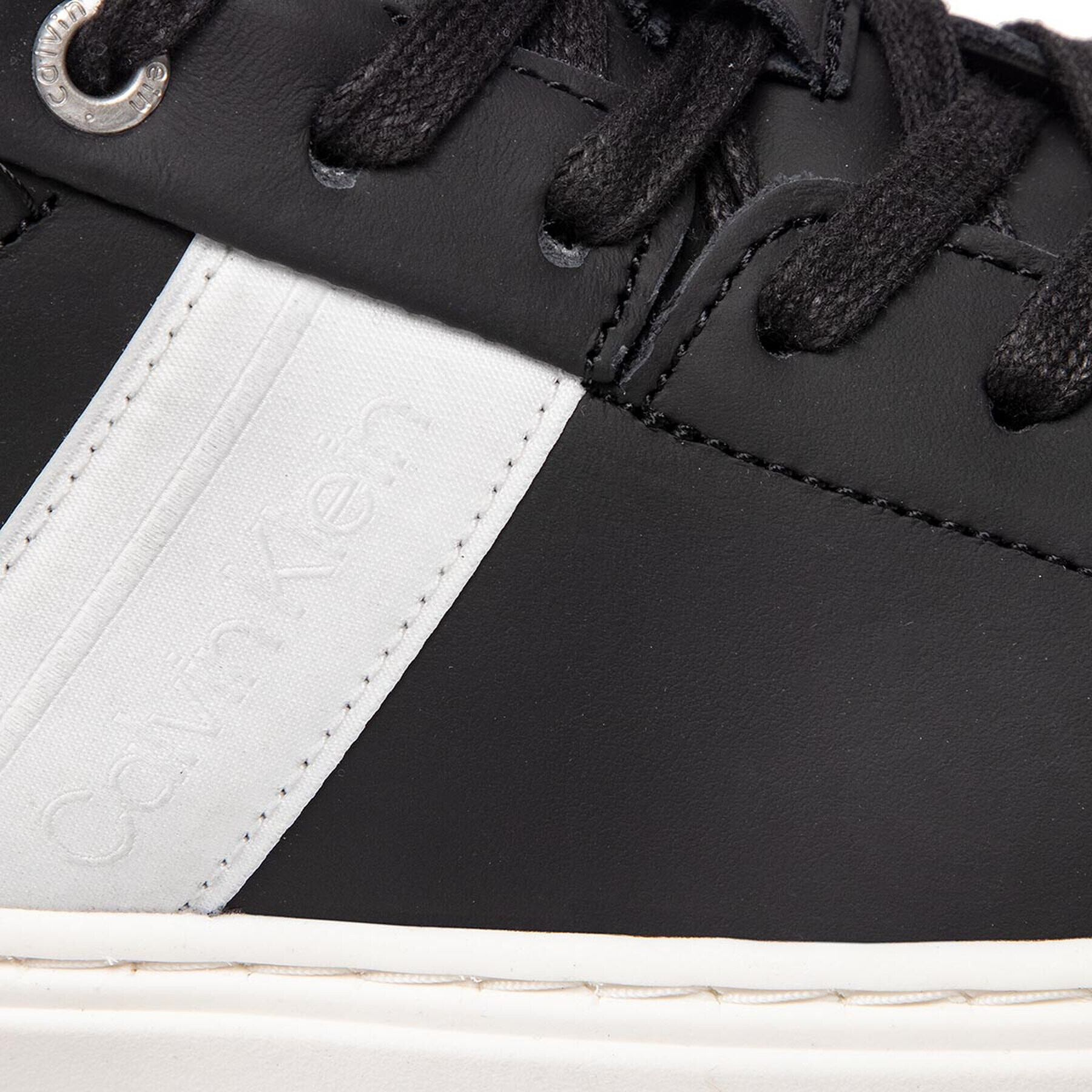 Calvin Klein Сникърси Low Top Lace Up Web HM0HM00621 Черен - Pepit.bg