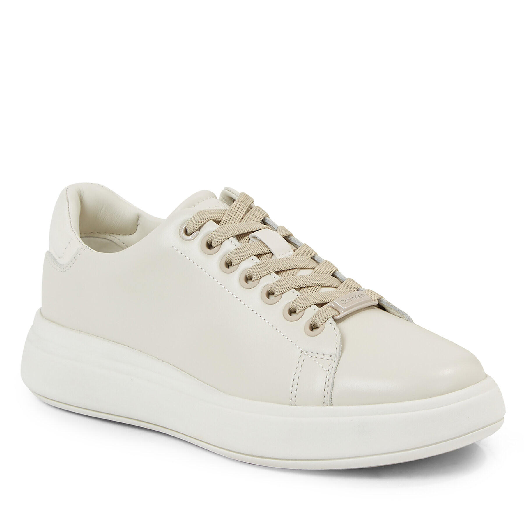 Calvin Klein Сникърси Raised Cupsole Lace Up HW0HW01668 Бежов - Pepit.bg