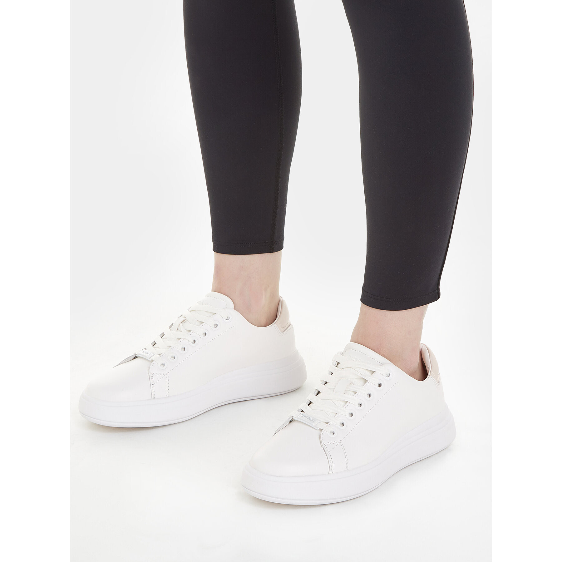 Calvin Klein Сникърси Raised Cupsole Lace Up HW0HW01668 Бял - Pepit.bg