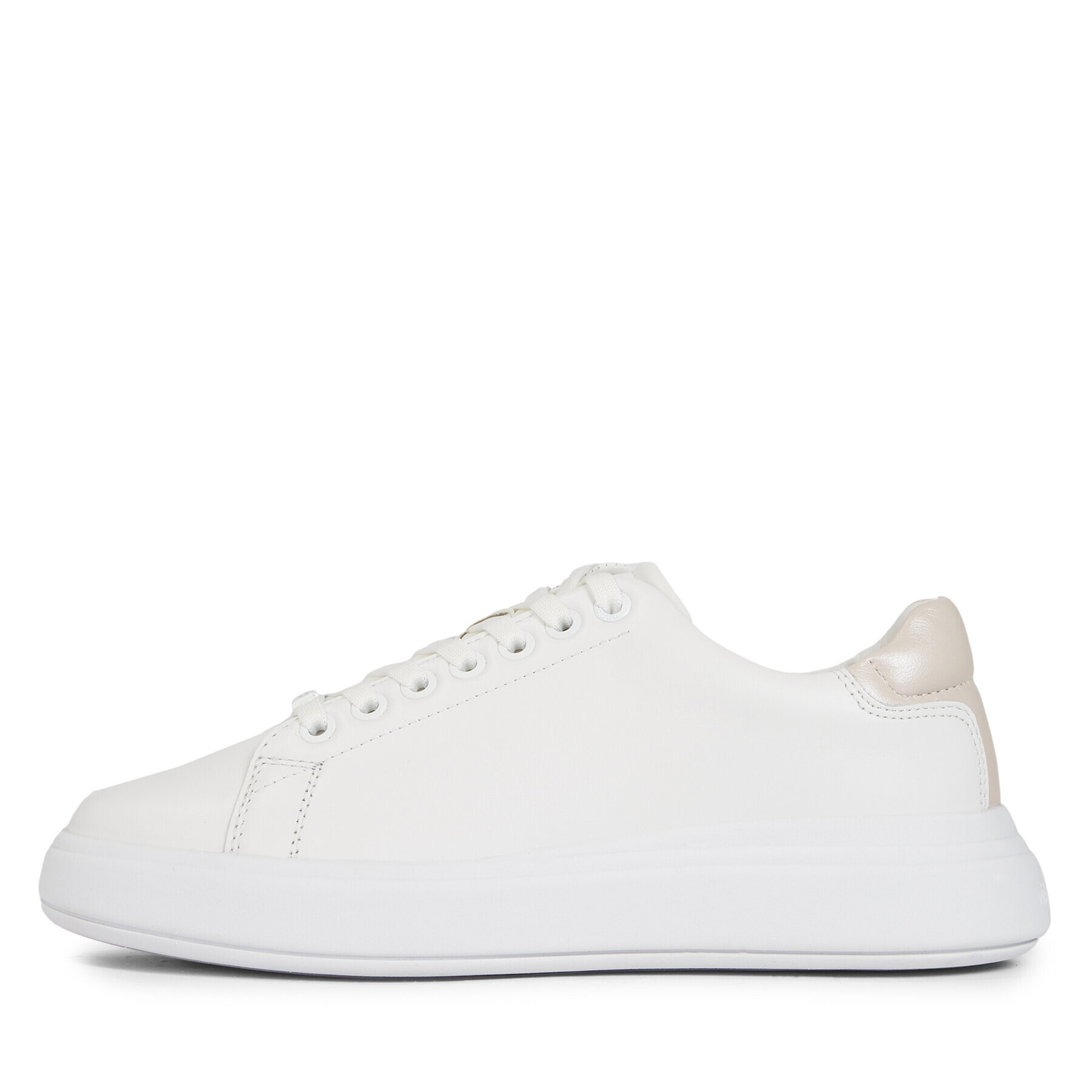 Calvin Klein Сникърси Raised Cupsole Lace Up HW0HW01668 Бял - Pepit.bg