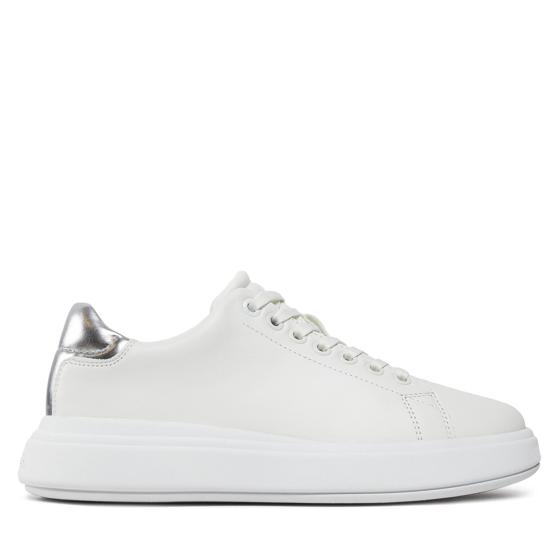 Calvin Klein Сникърси Raised Cupsole Lace Up Lth Bt HW0HW02005 Бял - Pepit.bg