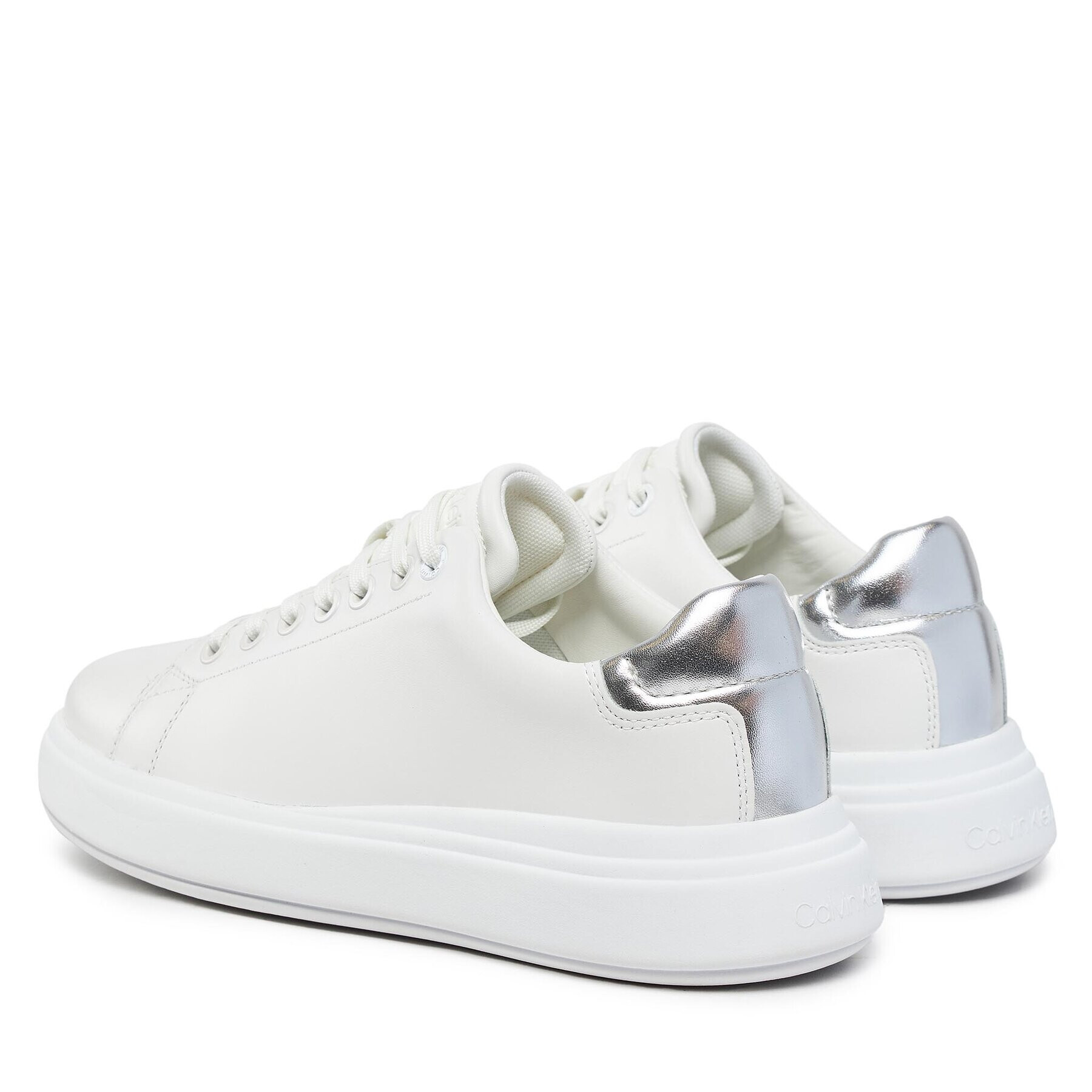 Calvin Klein Сникърси Raised Cupsole Lace Up Lth Bt HW0HW02005 Бял - Pepit.bg