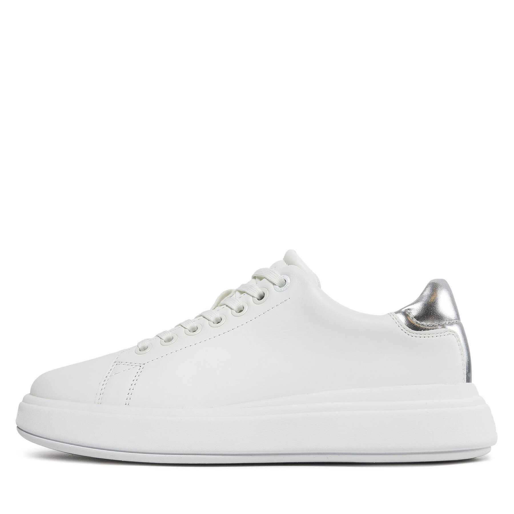 Calvin Klein Сникърси Raised Cupsole Lace Up Lth Bt HW0HW02005 Бял - Pepit.bg