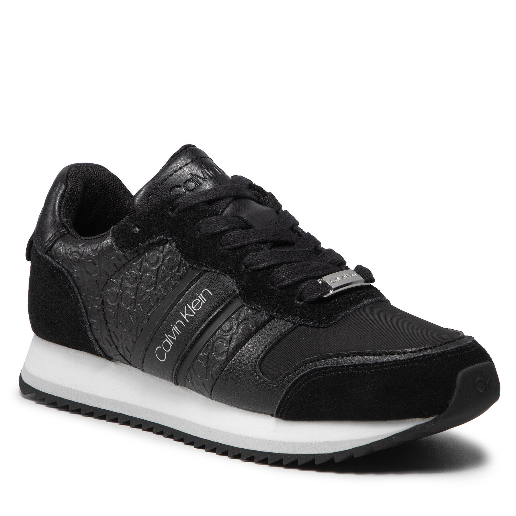 Calvin Klein Сникърси Retro Runner HW0HW00552 Черен - Pepit.bg