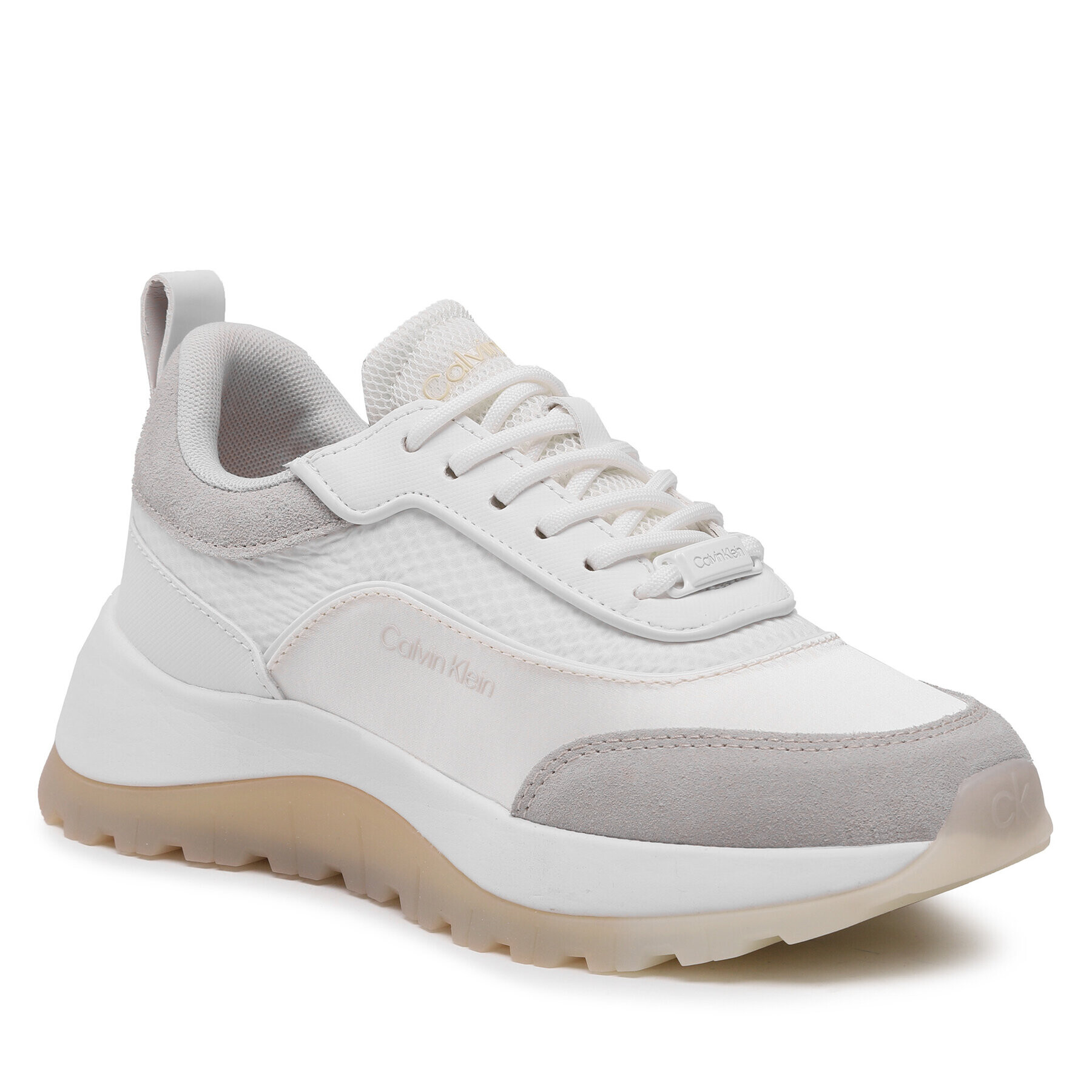 Calvin Klein Сникърси Runner Lace Up HW0HW01447 Бял - Pepit.bg