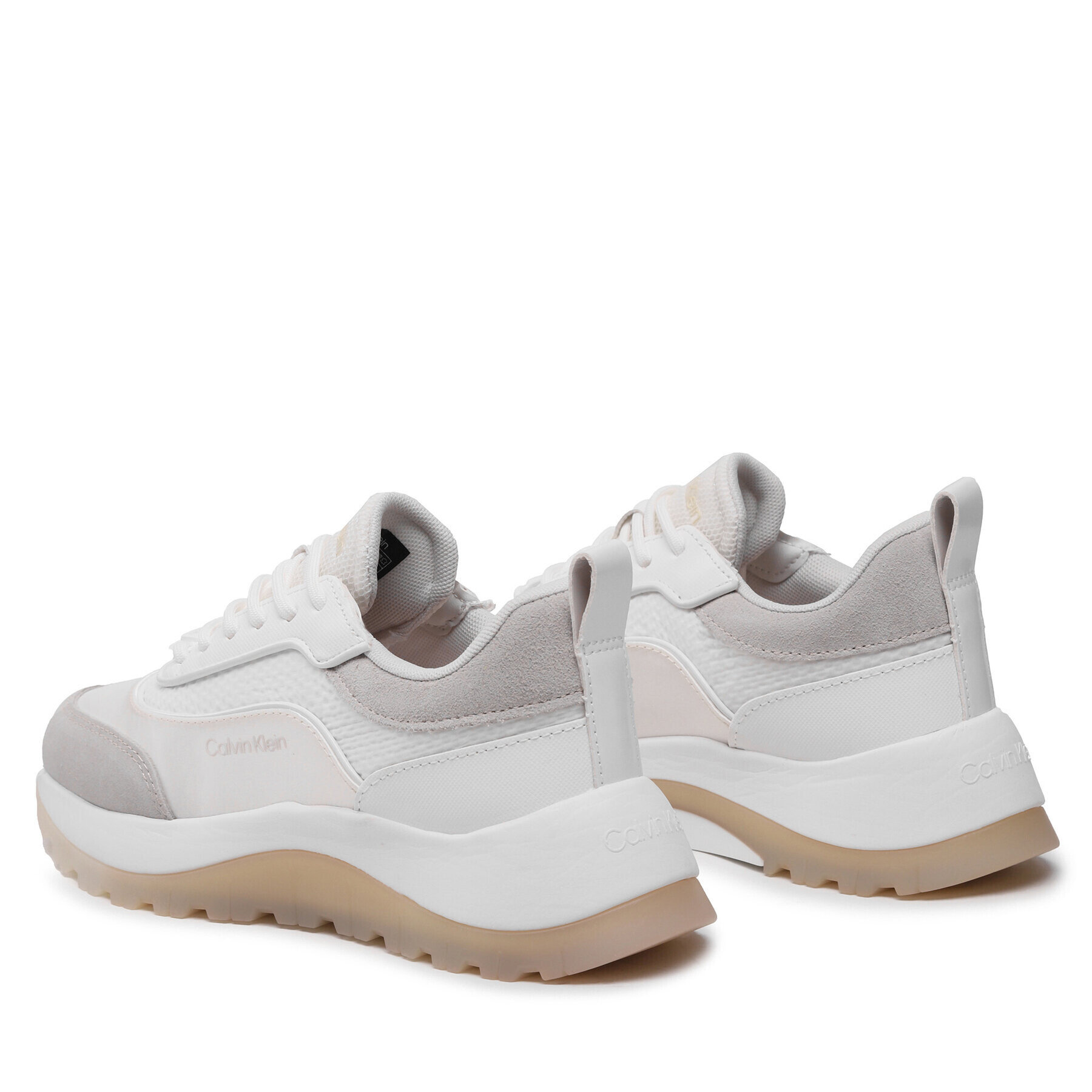 Calvin Klein Сникърси Runner Lace Up HW0HW01447 Бял - Pepit.bg