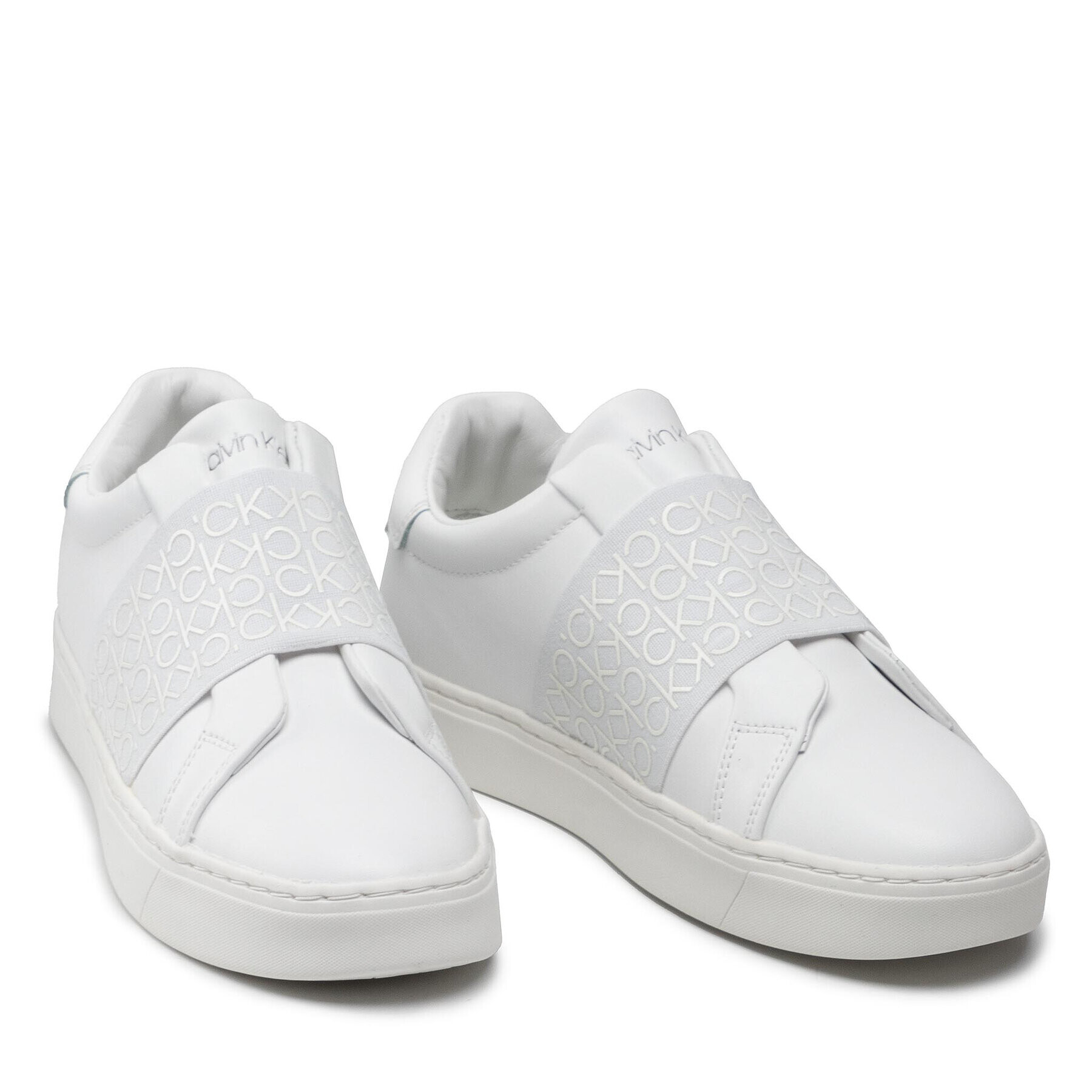Calvin Klein Сникърси Slip On HW0HW00637 Бял - Pepit.bg