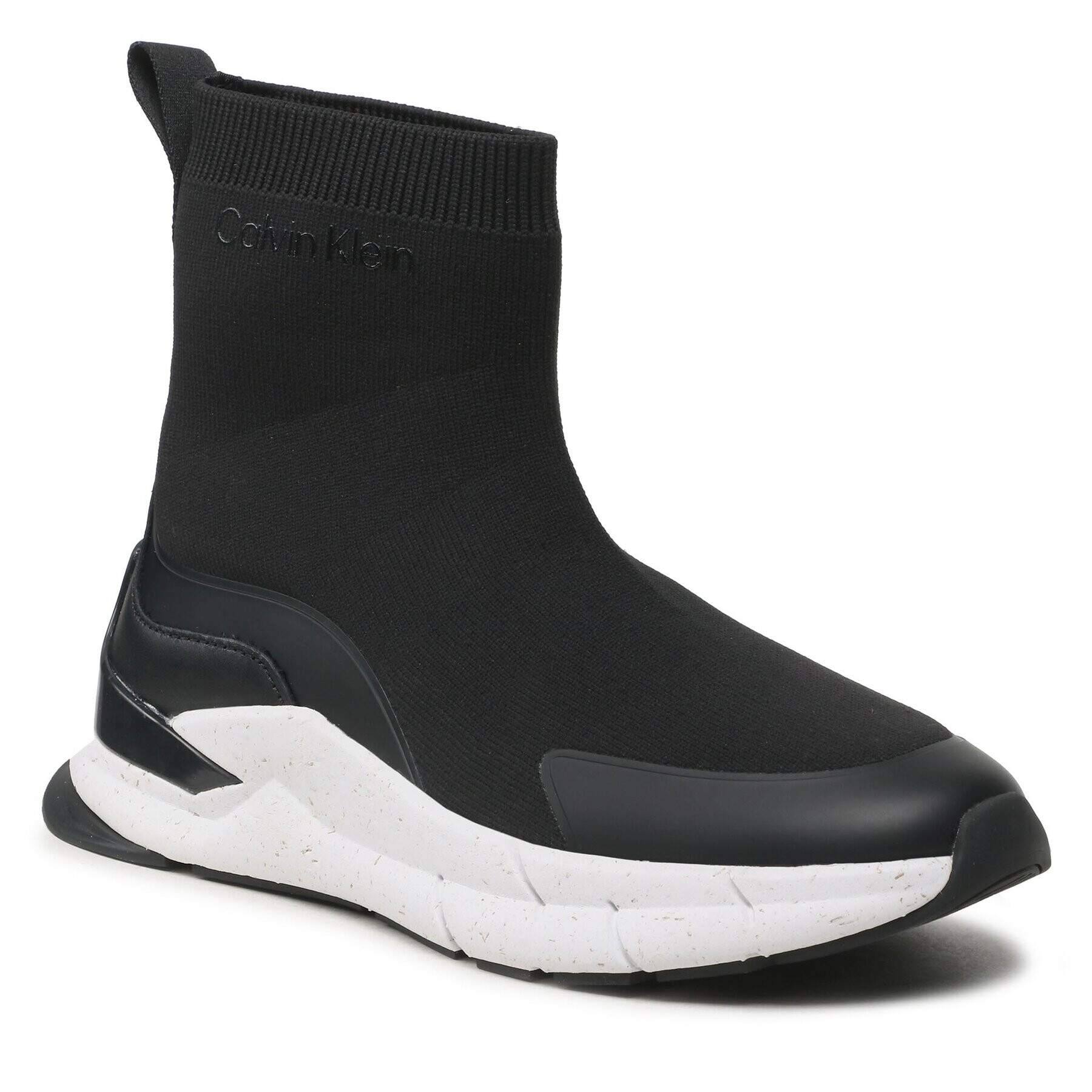 Calvin Klein Сникърси Sock Boot HW0HW01589 Черен - Pepit.bg