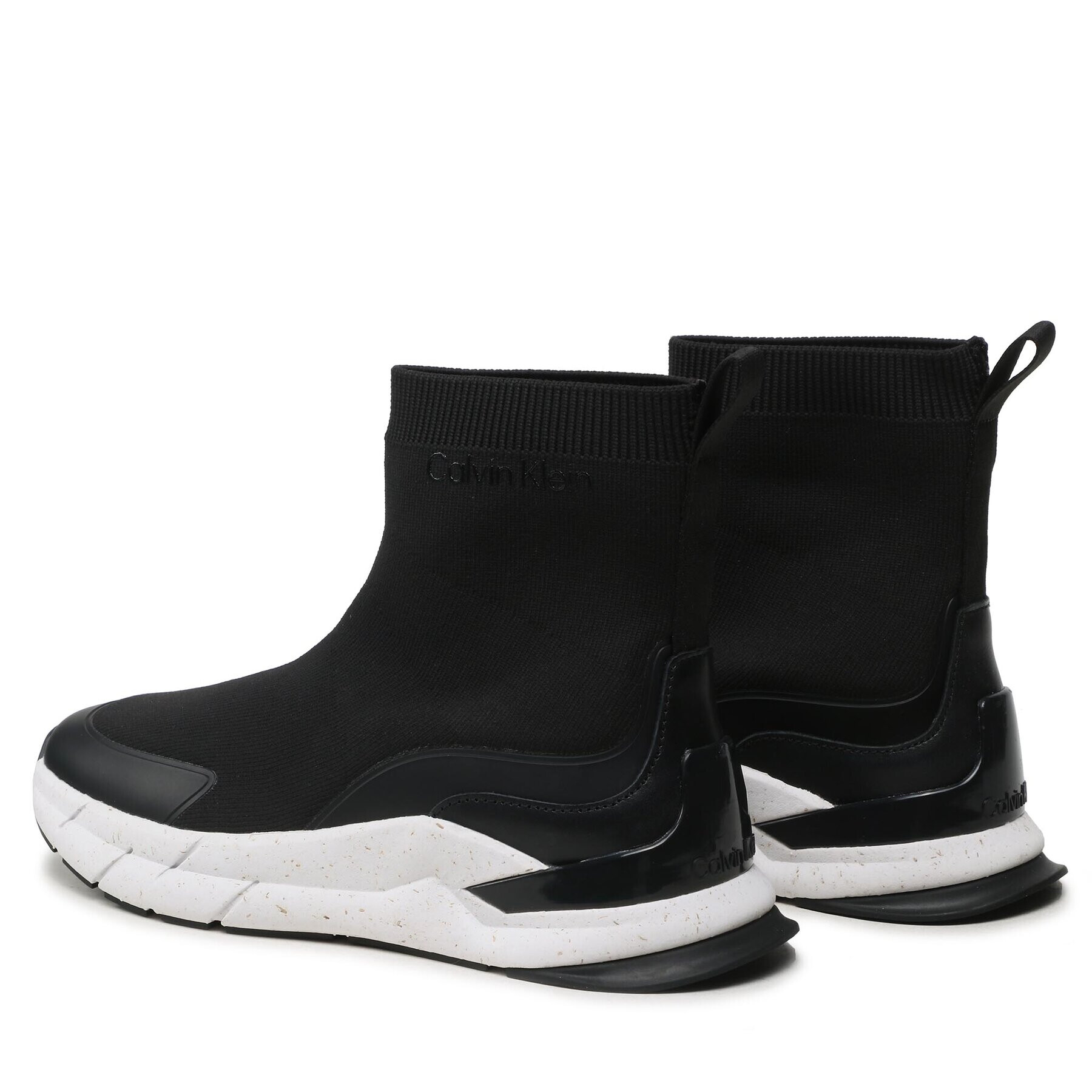 Calvin Klein Сникърси Sock Boot HW0HW01589 Черен - Pepit.bg