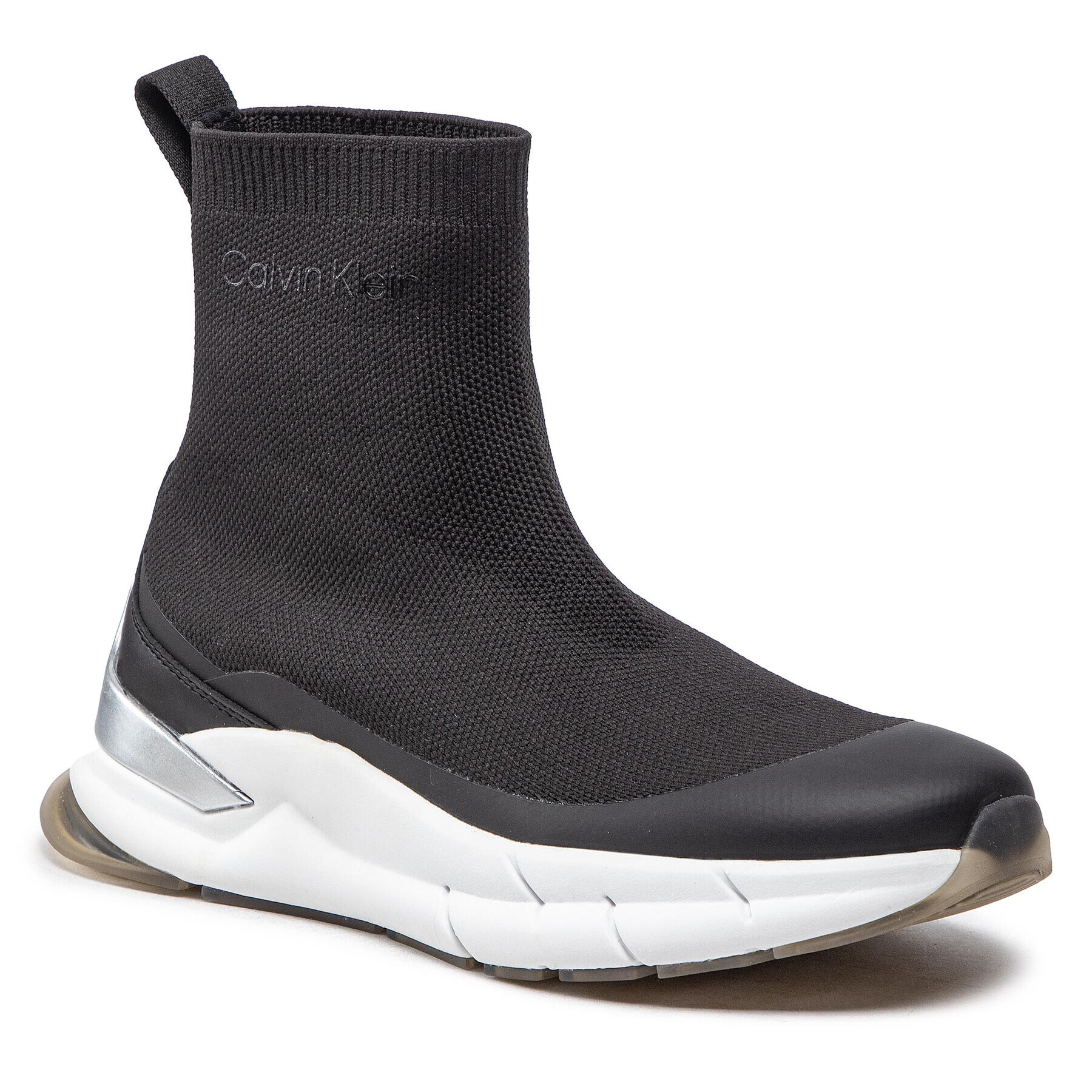 Calvin Klein Сникърси Sock Boot - Knit HW0HW01177 Черен - Pepit.bg