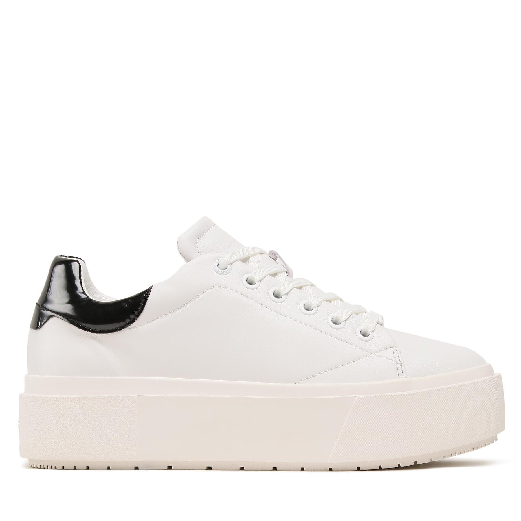 Calvin Klein Сникърси Squared Flatform Cupsole Lace Up HW0HW01775 Бял - Pepit.bg