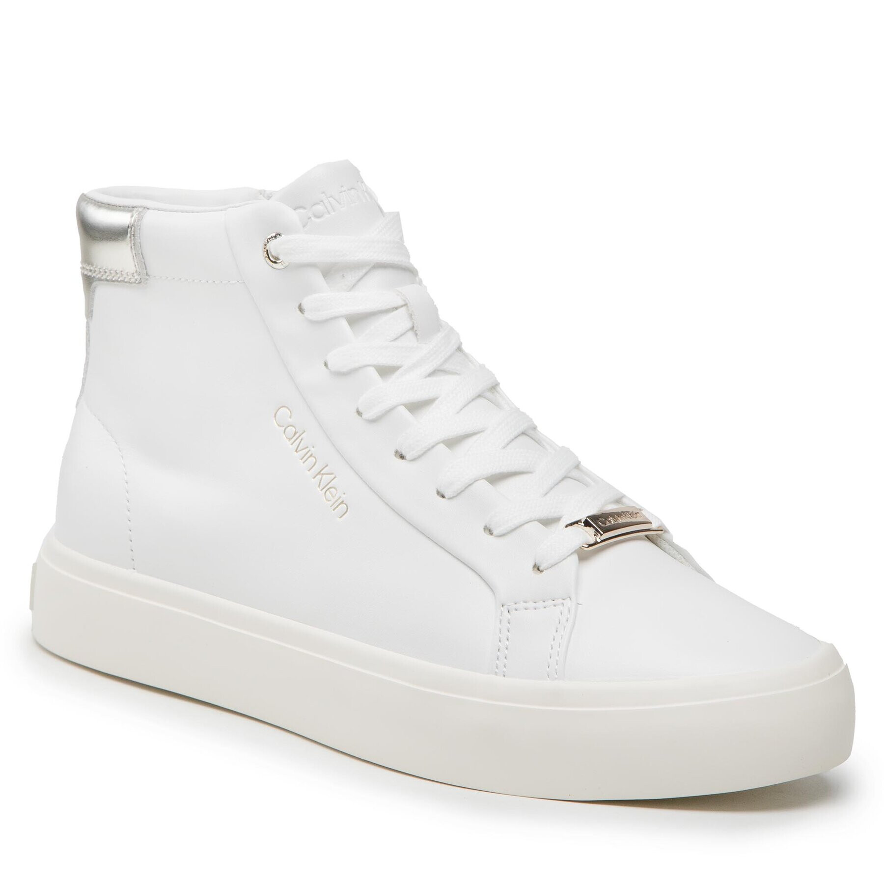 Calvin Klein Сникърси Vulc High Top HW0HW01343 Бял - Pepit.bg