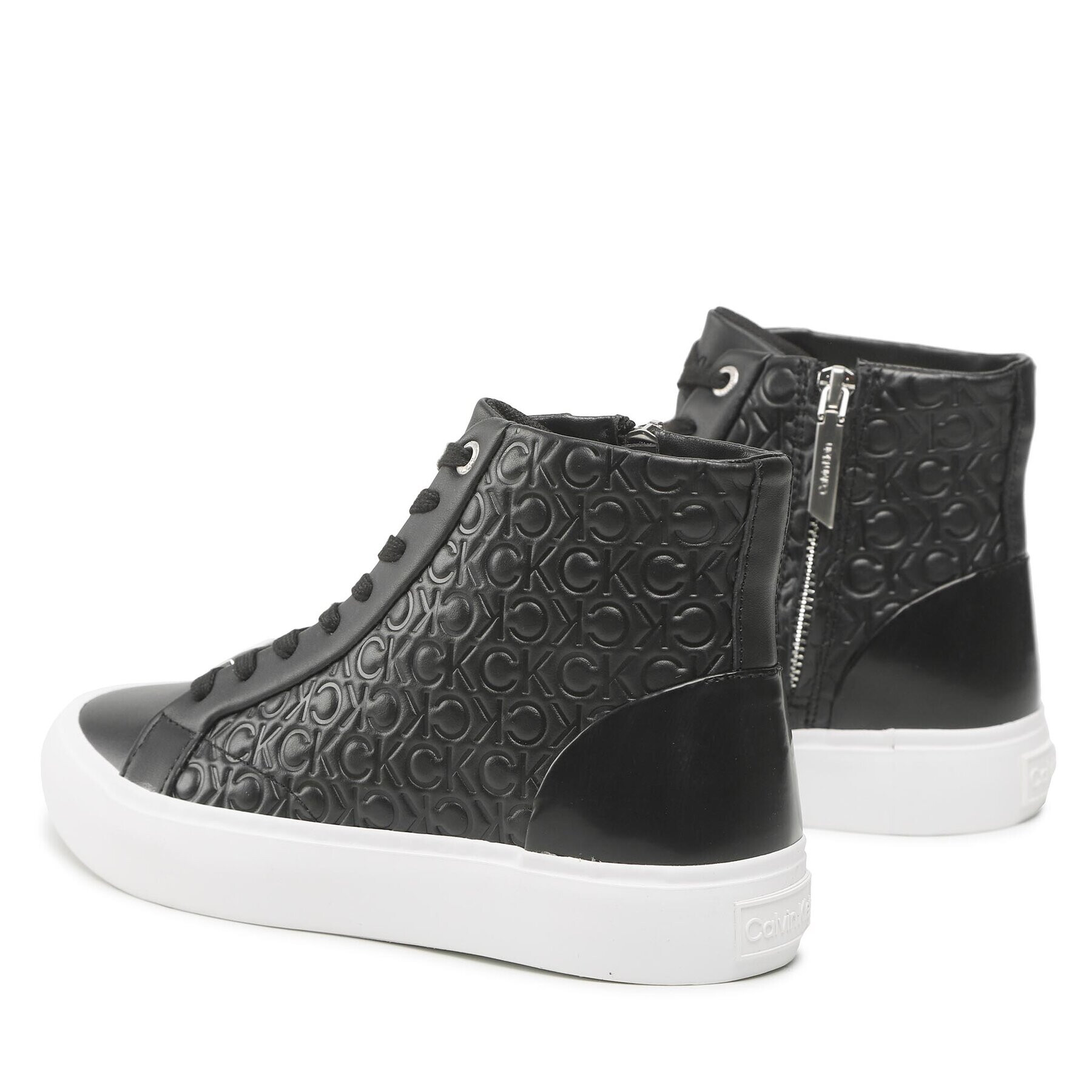 Calvin Klein Сникърси Vulc High Top Mono Mix HW0HW01374 Черен - Pepit.bg