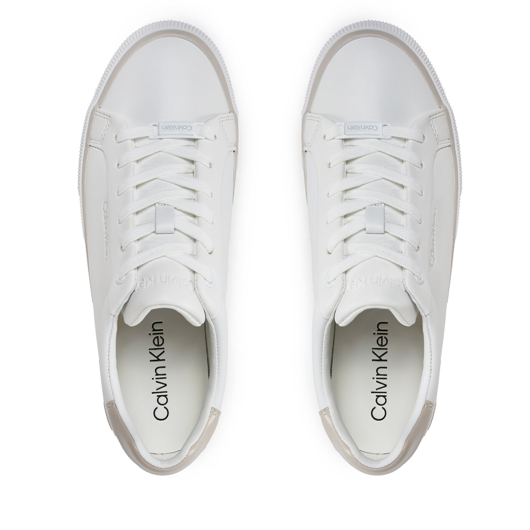 Calvin Klein Сникърси Vulc Lace Up - Diamond Foxing HW0HW01865 Бял - Pepit.bg