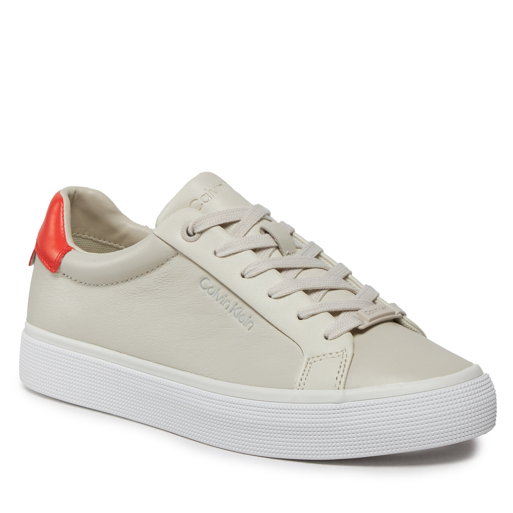 Calvin Klein Сникърси Vulc Lace Up - Diamond Foxing HW0HW01865 Екрю - Pepit.bg