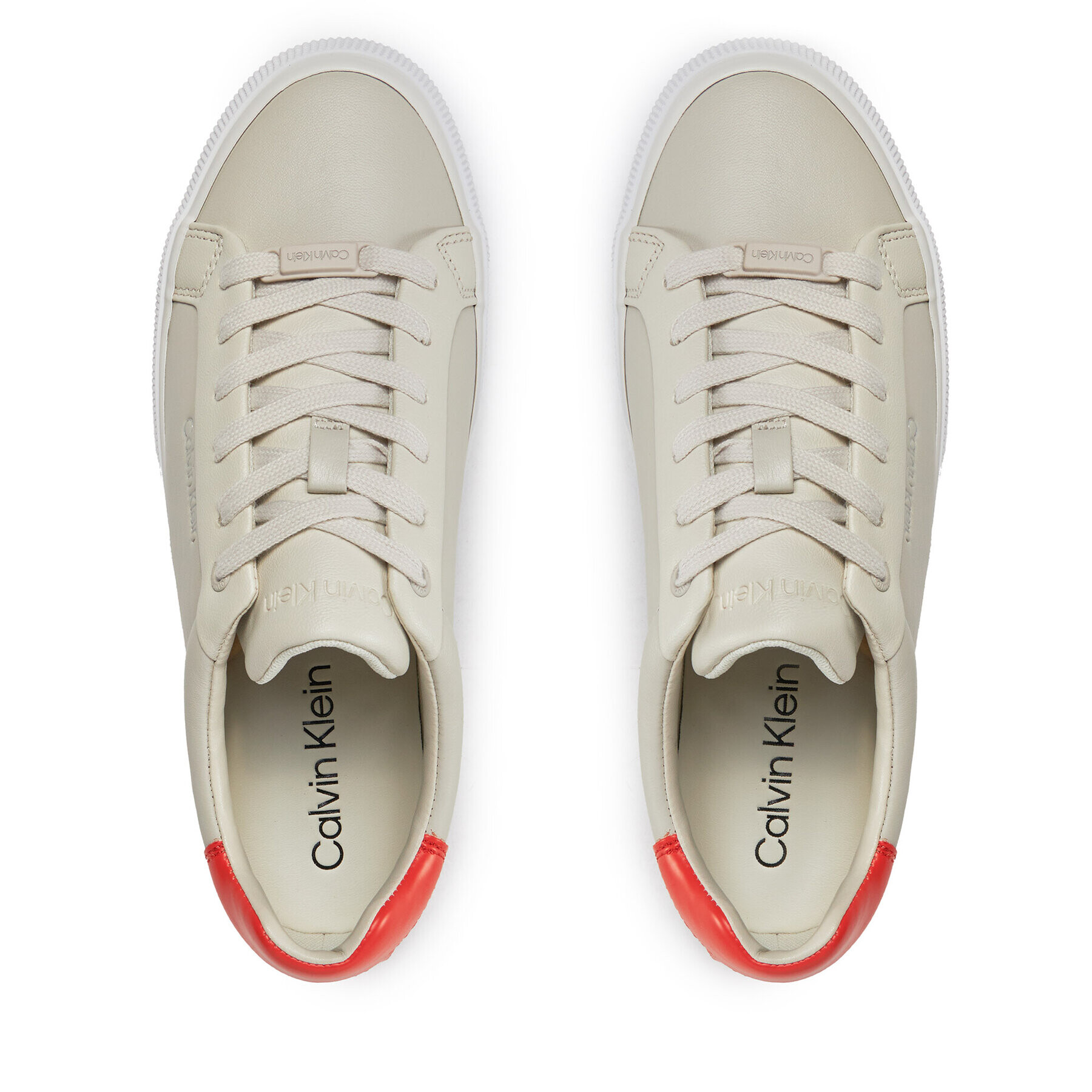 Calvin Klein Сникърси Vulc Lace Up - Diamond Foxing HW0HW01865 Екрю - Pepit.bg