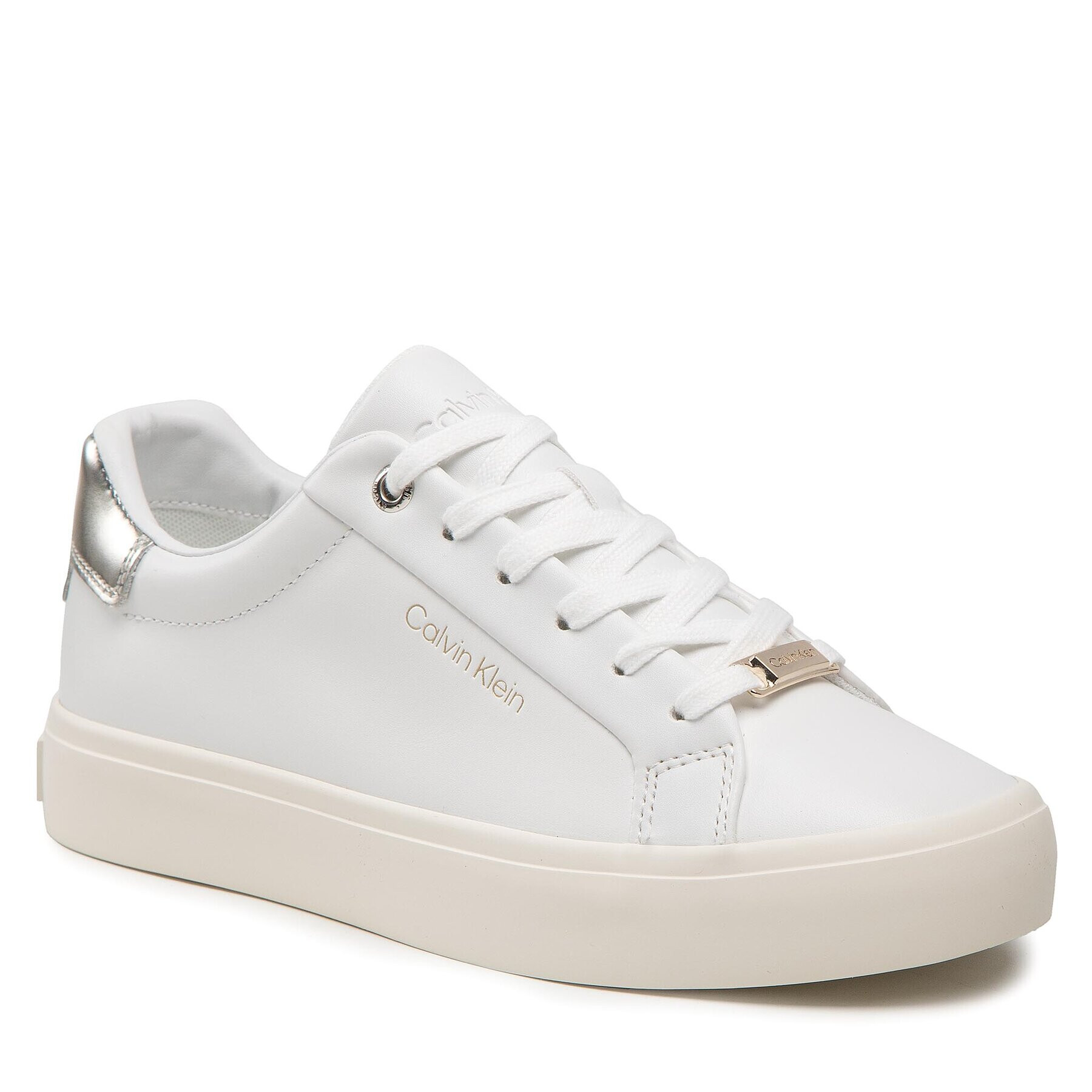 Calvin Klein Сникърси Vulc Lace-Up HW0HW01342 Бял - Pepit.bg