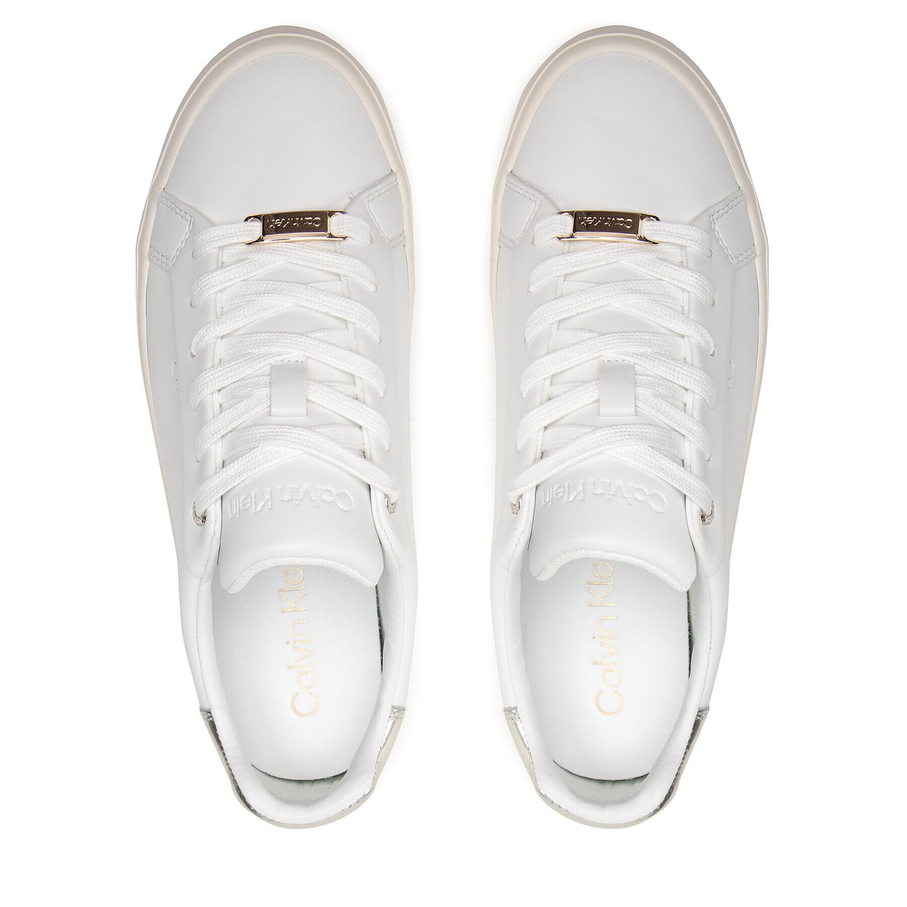 Calvin Klein Сникърси Vulc Lace-Up HW0HW01342 Бял - Pepit.bg