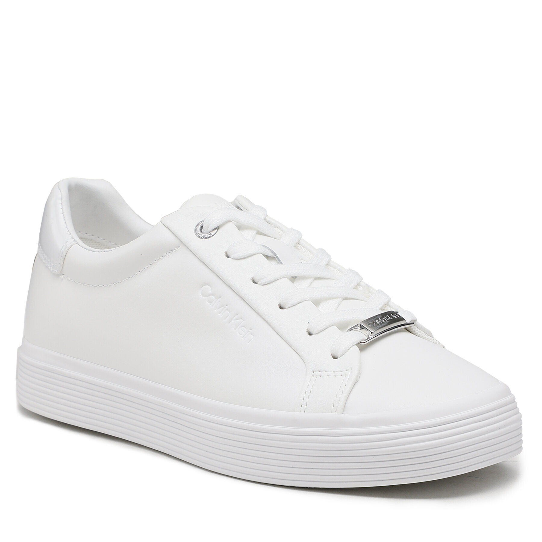 Calvin Klein Сникърси Vulc Lace Up HW0HW01372 Бял - Pepit.bg