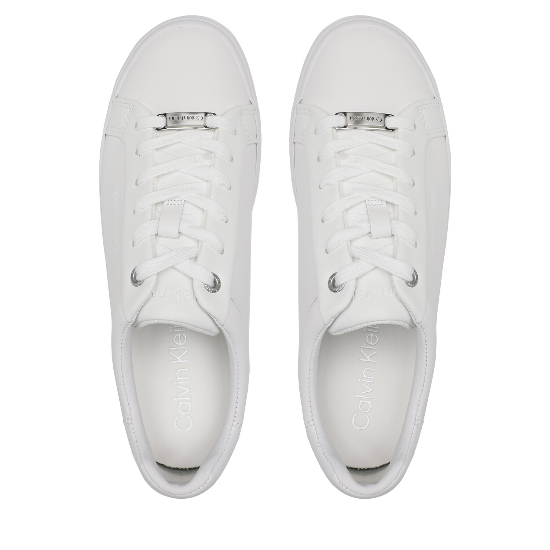 Calvin Klein Сникърси Vulc Lace Up HW0HW01372 Бял - Pepit.bg